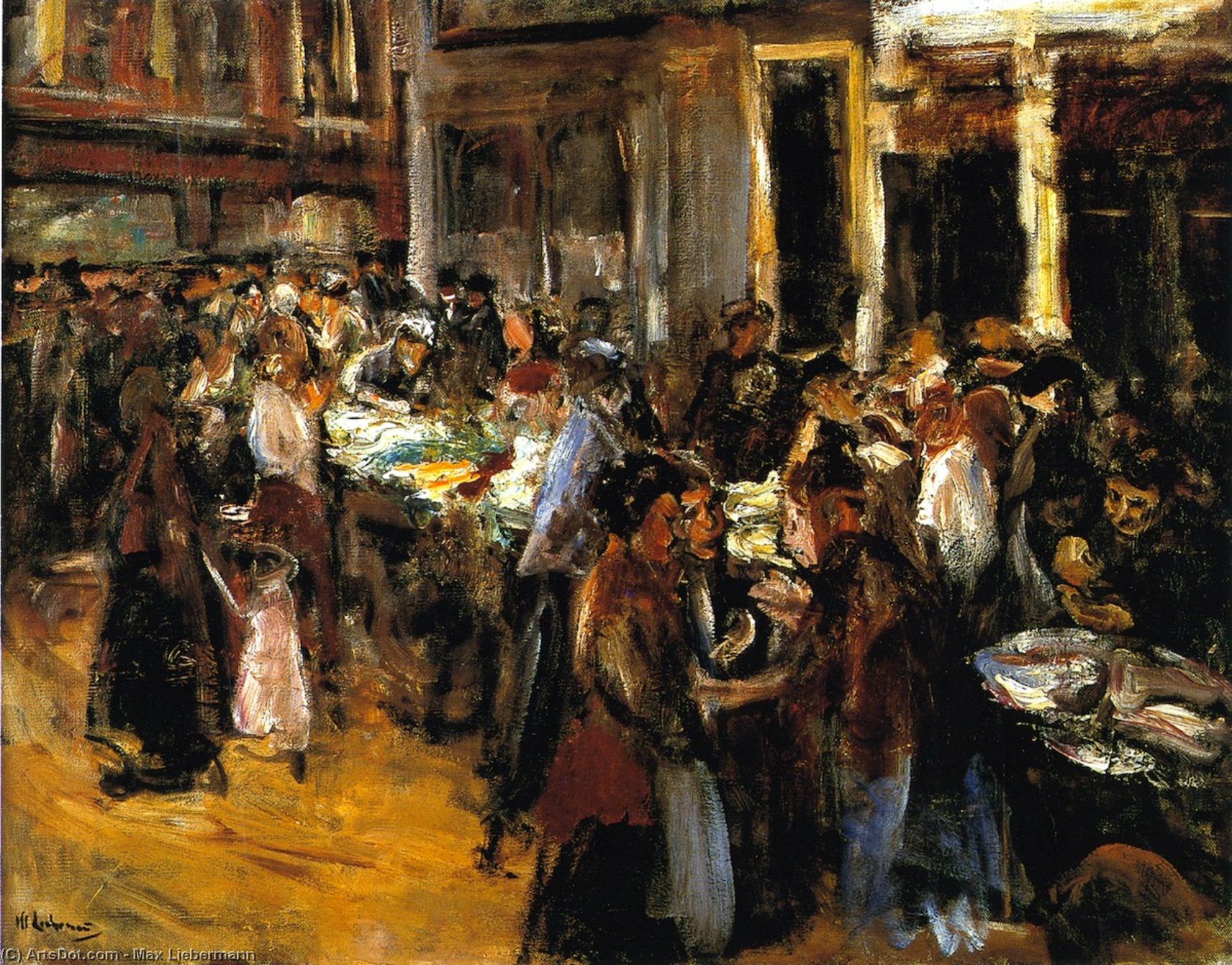 Mercado De Verduras En Ámsterdam — Max Liebermann