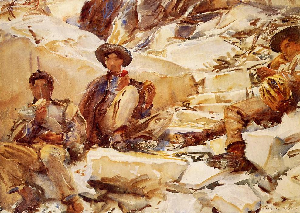 Carrara Workmen — John Singer Sargent