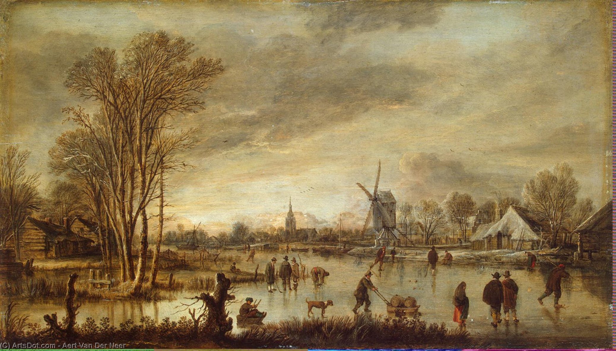 Aert van der Neer - River in Winter