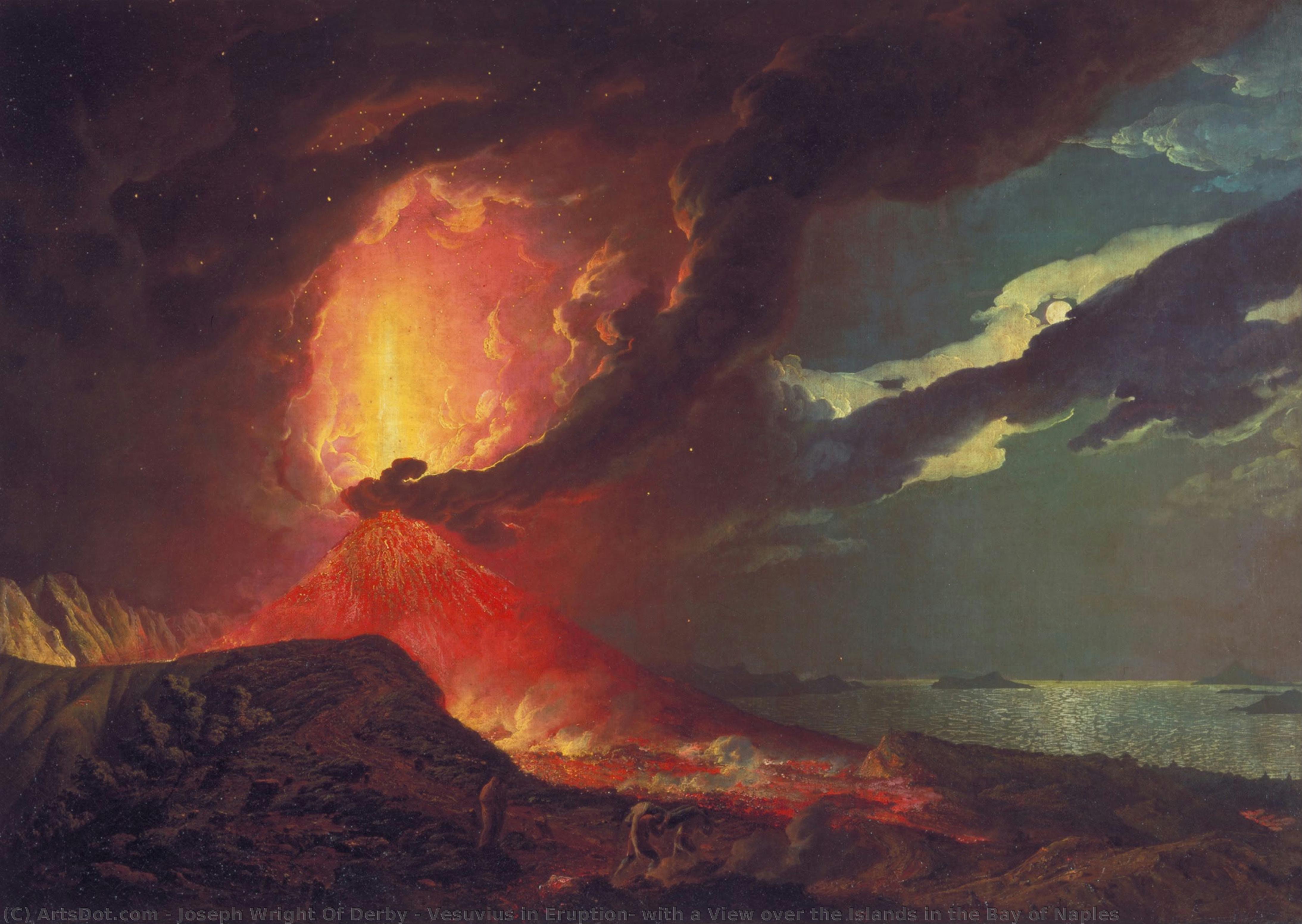 Vesuvius In Eruption, Mit Blick Auf Die Inseln In Der Bucht Von Neapel — Joseph Wright Von Derby