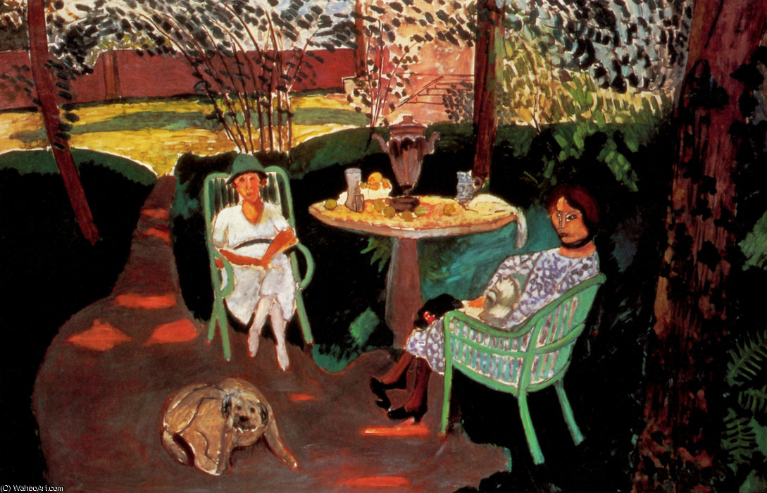 Il Tè Nel Giardino Olio Su Tela Los Angeles, Museo D'arte — Henri Matisse