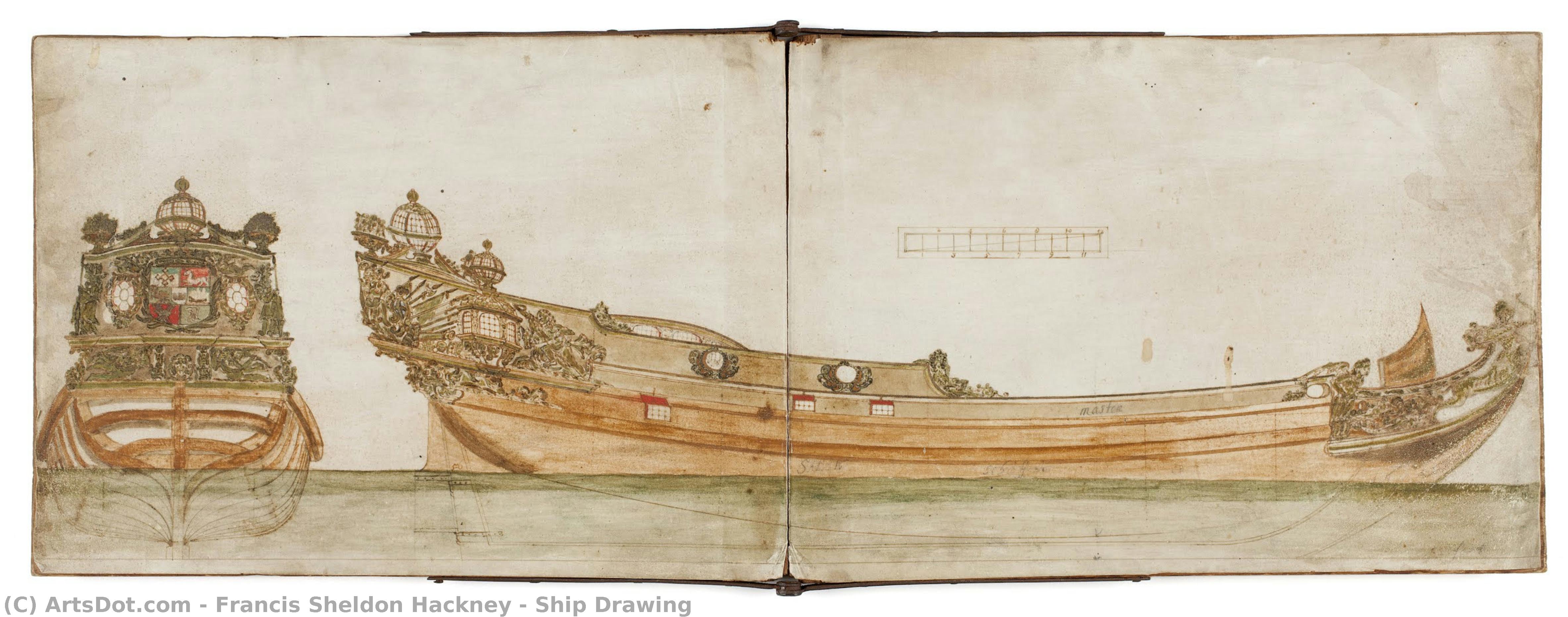 Ship Drawing — Francis Sheldon Hackney