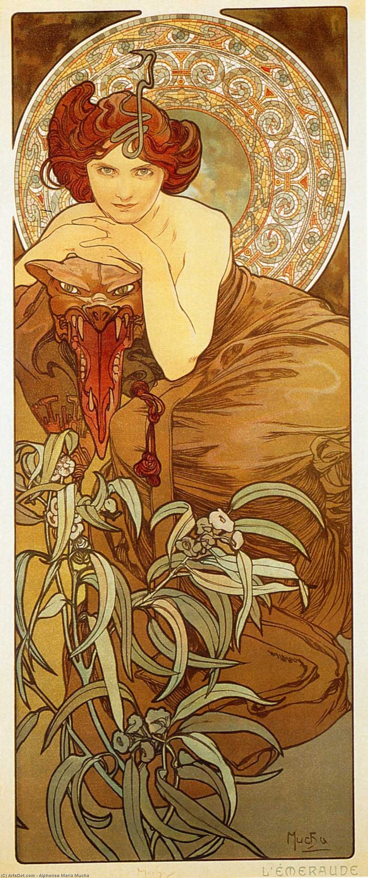 Alphonse Mucha - The Emerald