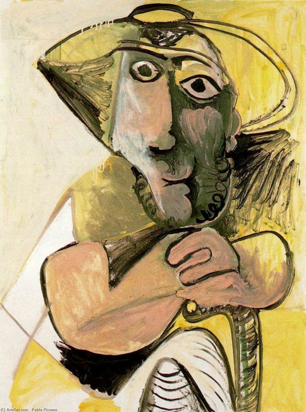 Pablo Picasso - Hombre sentado con bastón