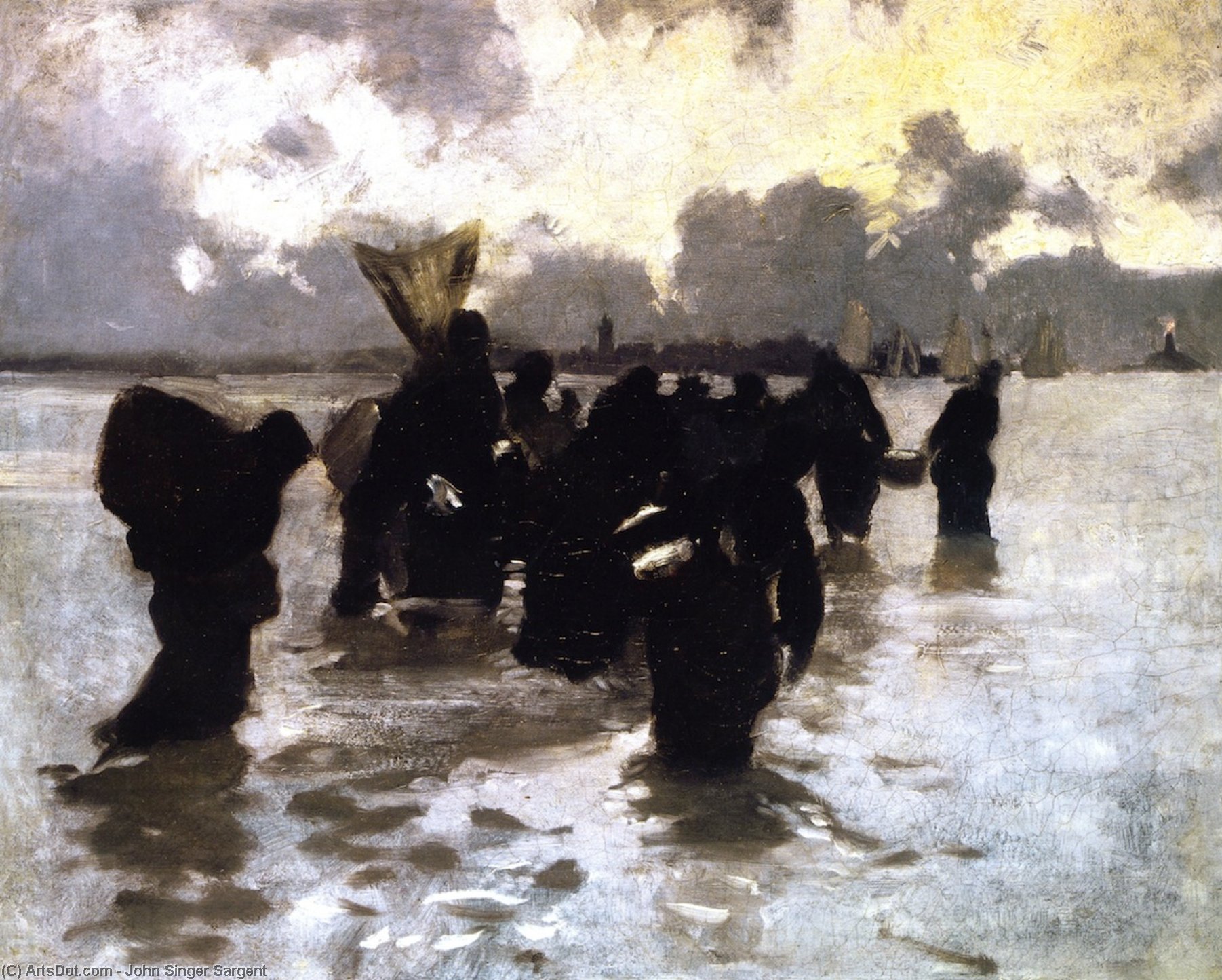 Oyster Gatherers Returning (also Known As Mussel Gatherers) — John Singer Sargent