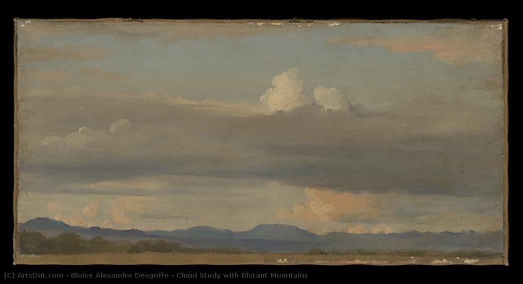 Cloud Study With Distant Mountains — Blaise Alexandre Desgoffe