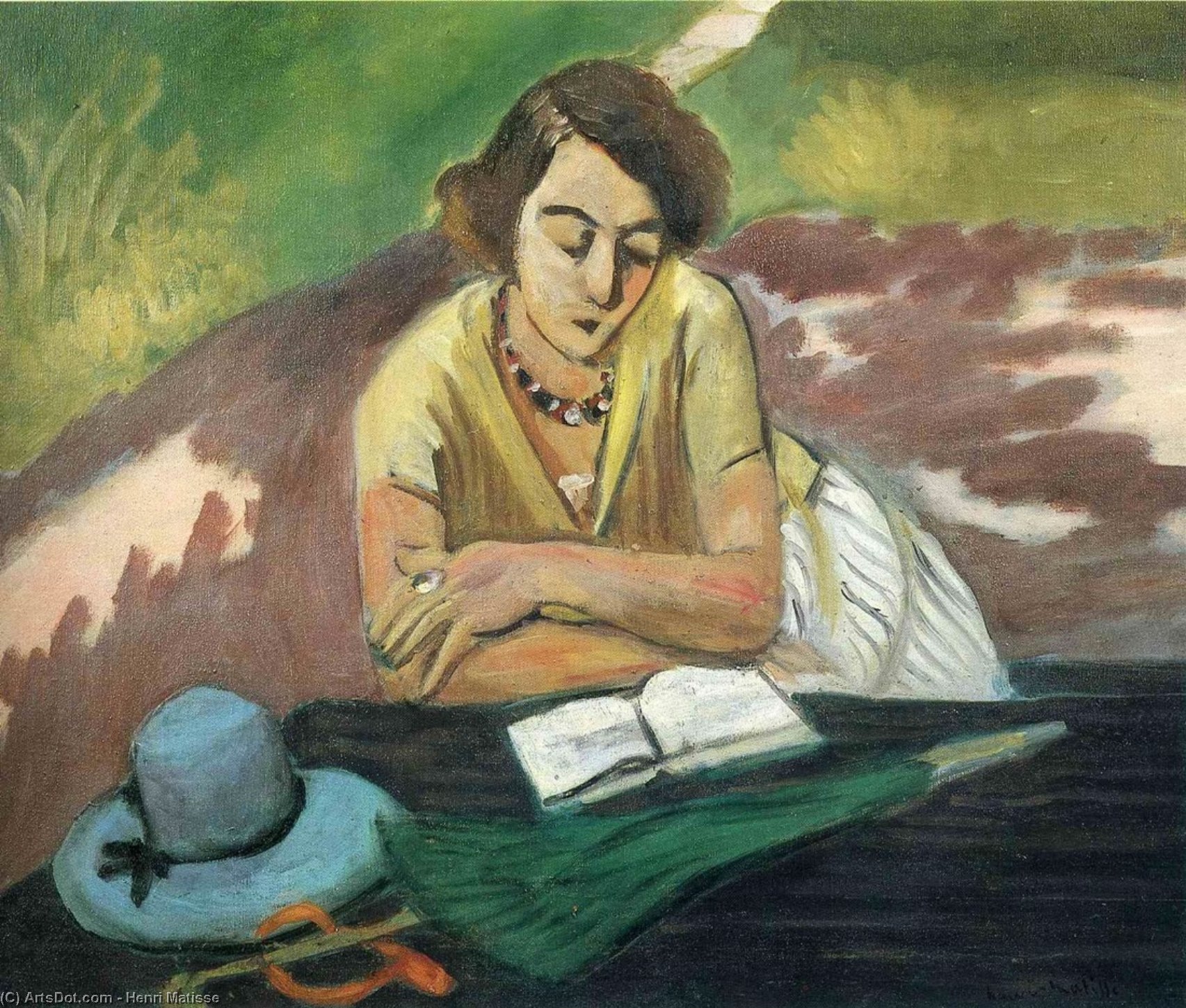 Les Femme Lisant Avec Un Ombrelon — Henri Matisse
