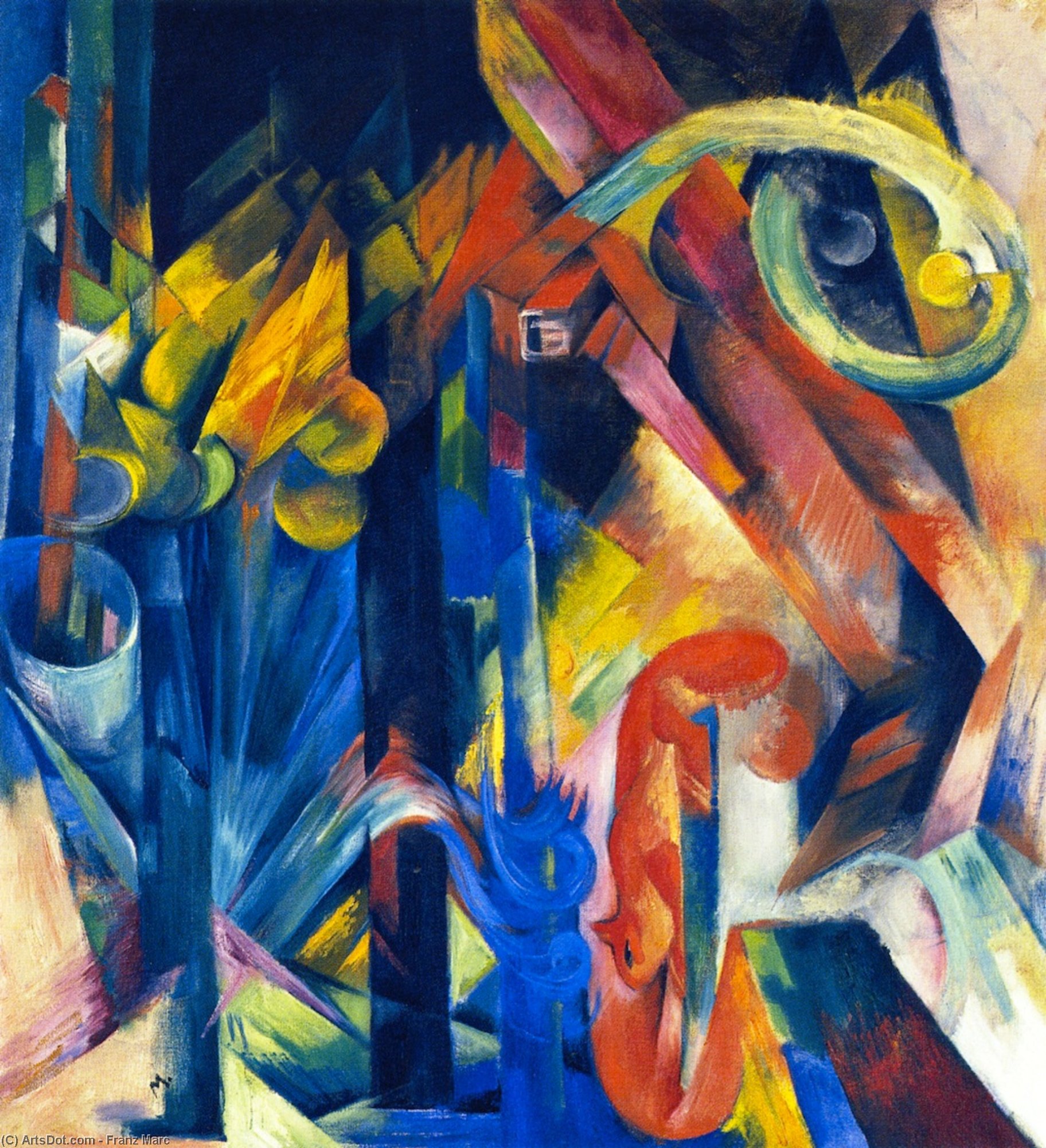 Las Z Wiewiórką (znany Również Jako Las) — Franz Marc