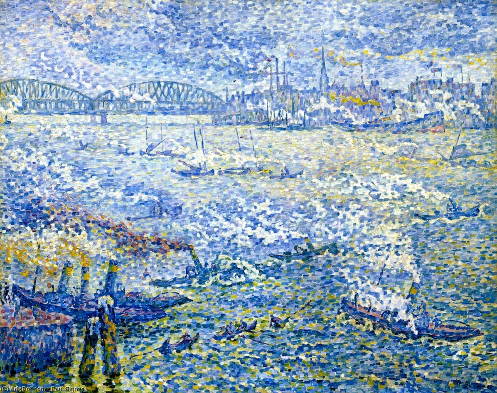 Battelli A Vapore, Rotterdam — Paul Signac