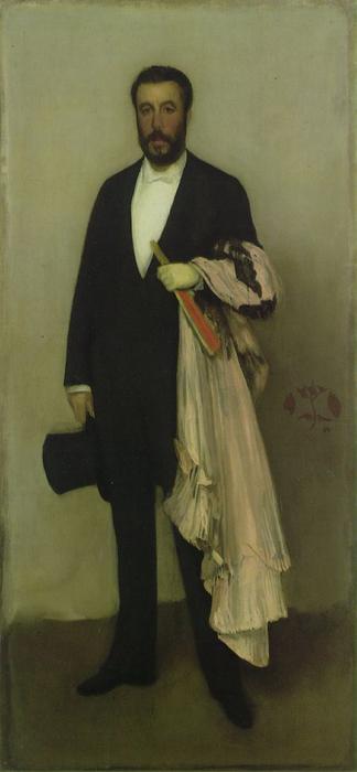 Arrangement In Flesh Colour And Black, Portrait Of Theodore Duret — James Abbott Mcneill Whistler