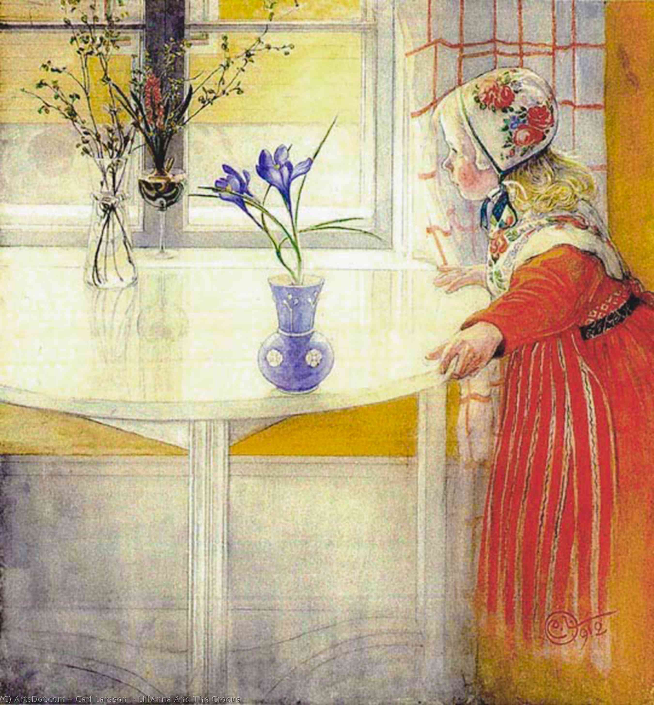 Carl Larsson - LillAnna And The Crocus