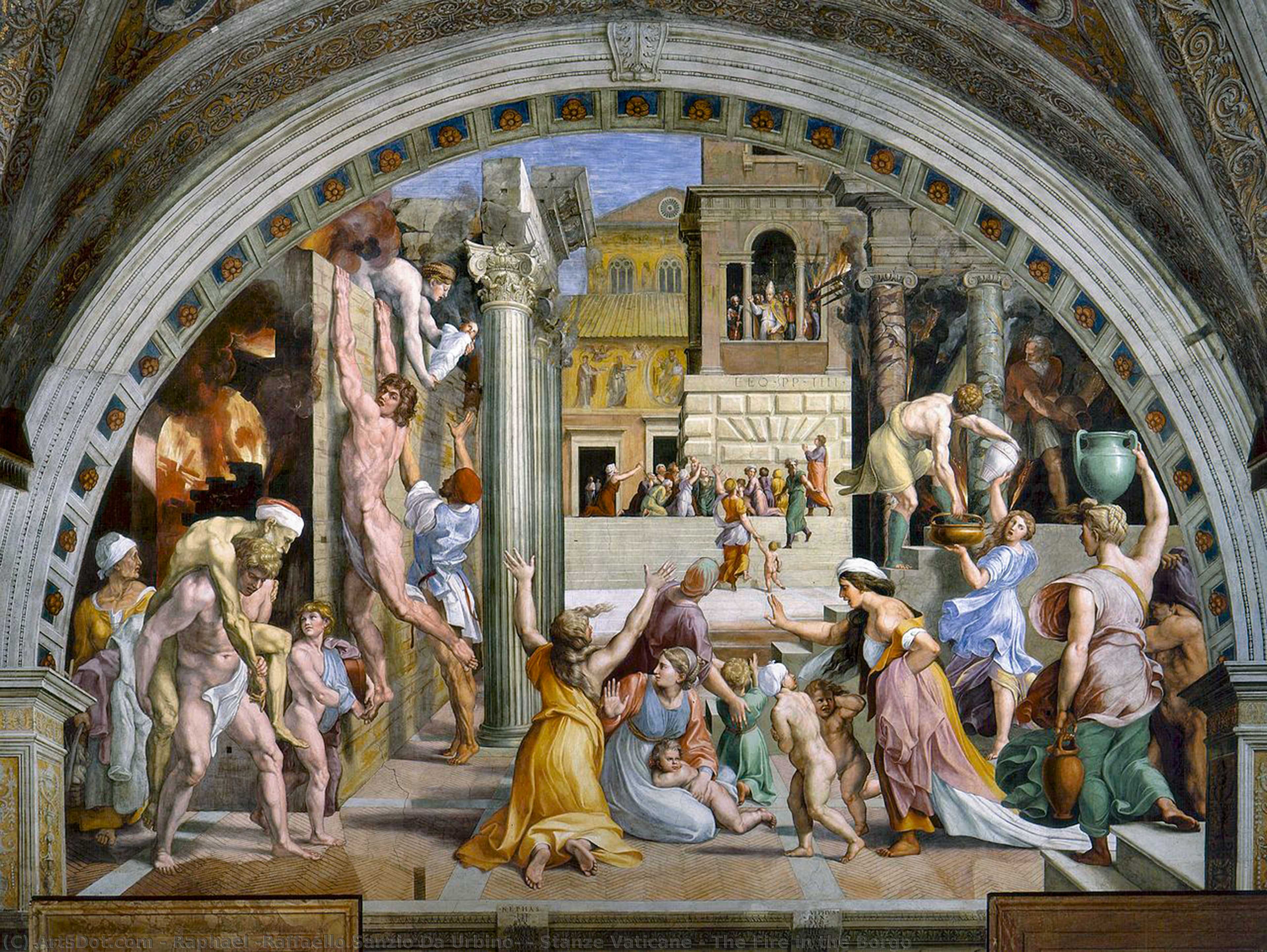 Rafael - Stanze Vaticane - The Fire in the Borgo
