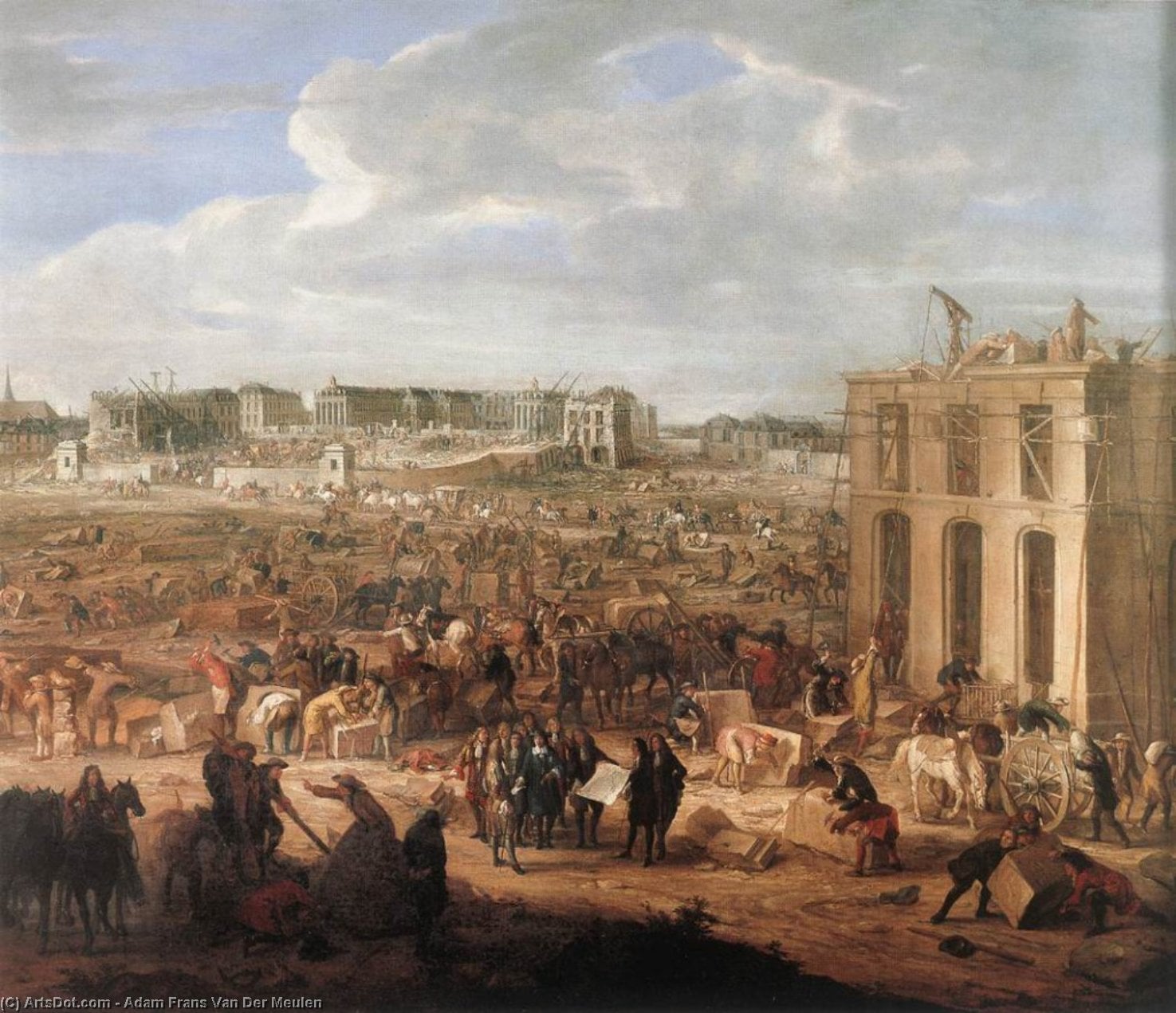 Construction Of The Château De Versailles — Adam Frans Van Der Meulen