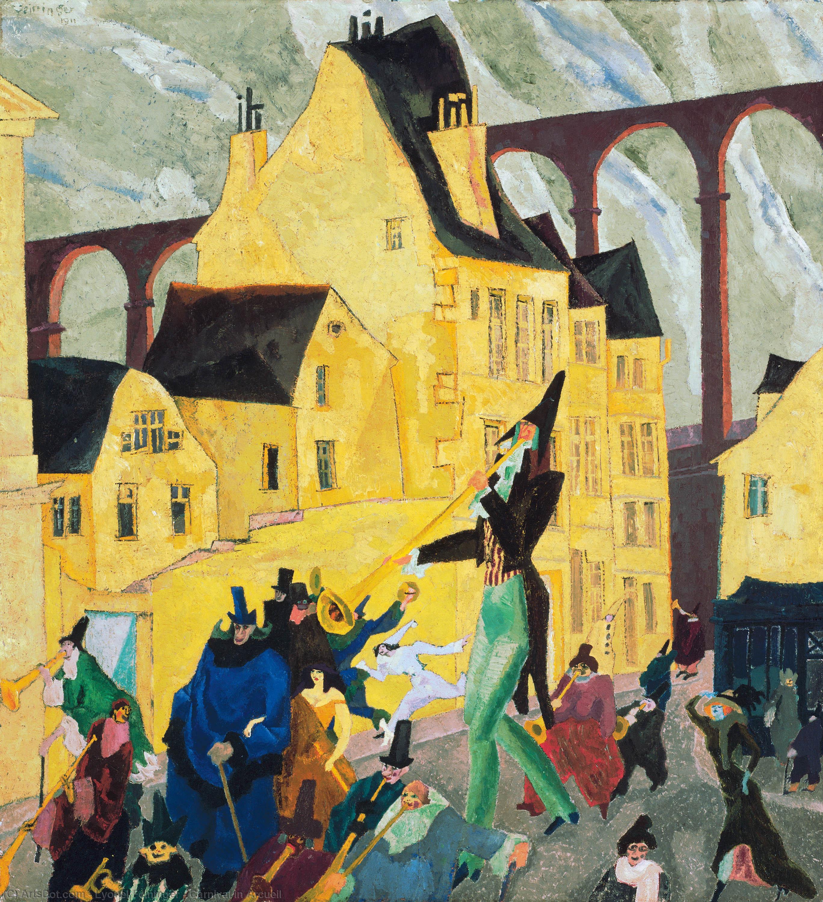 Lyonel Feininger - Carnival in Arcueil