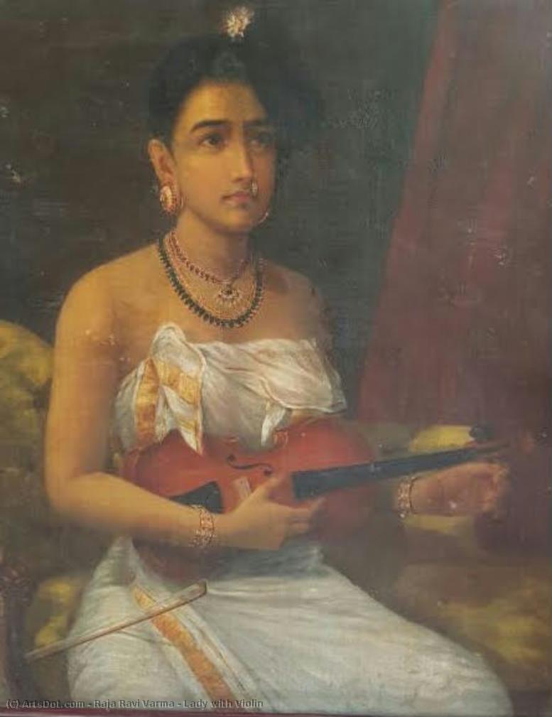 Raja Ravi Varma - Lady with Violin