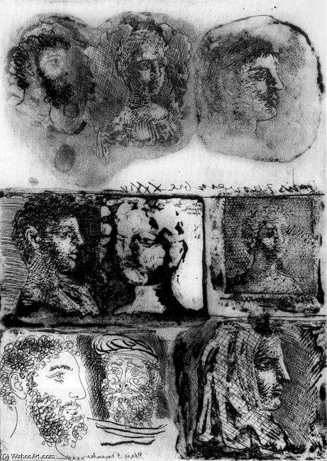 Neune Köpfe — Pablo Picasso