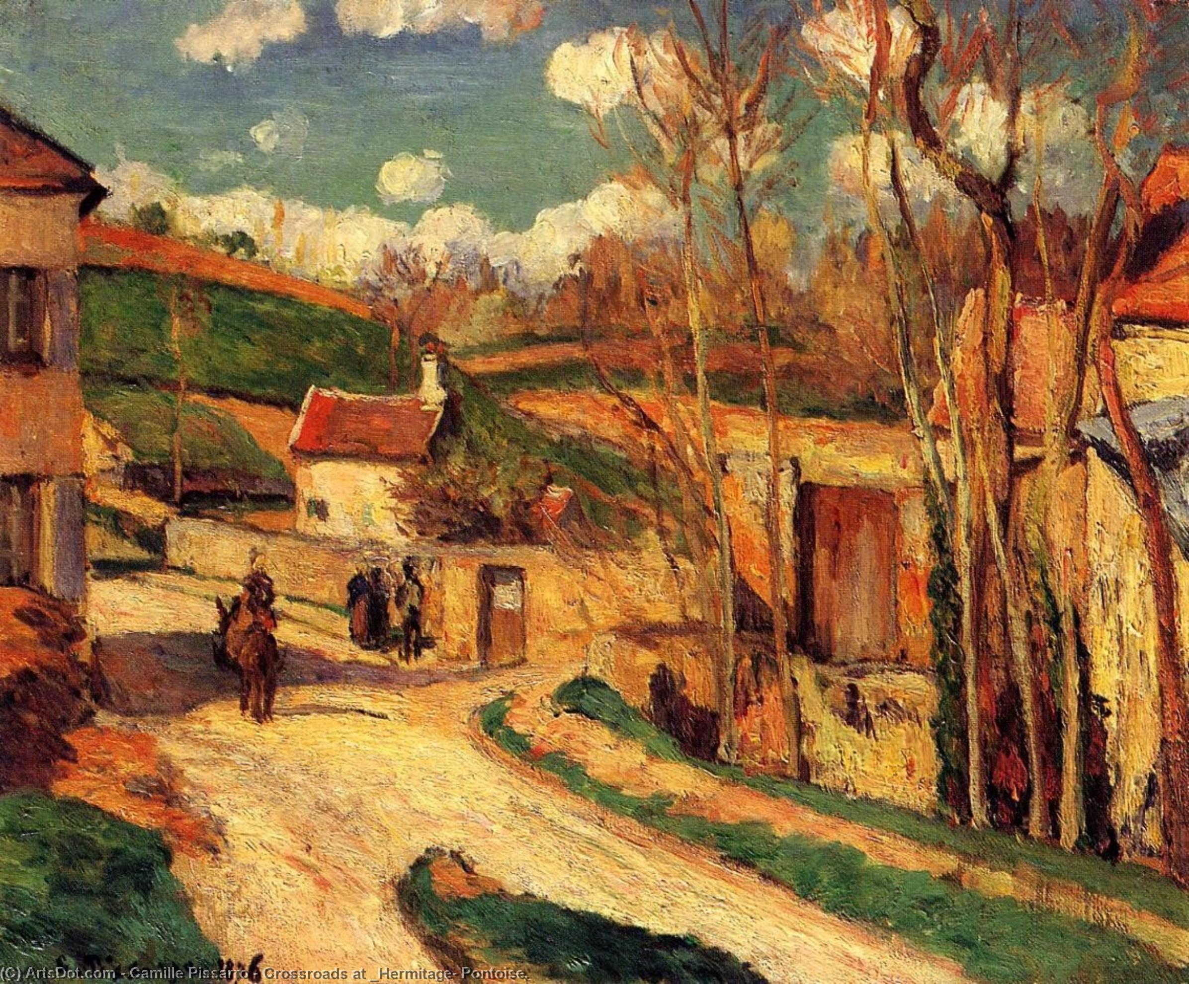 Intersecții În Hermitage, Pontoise — Camille Pissarro