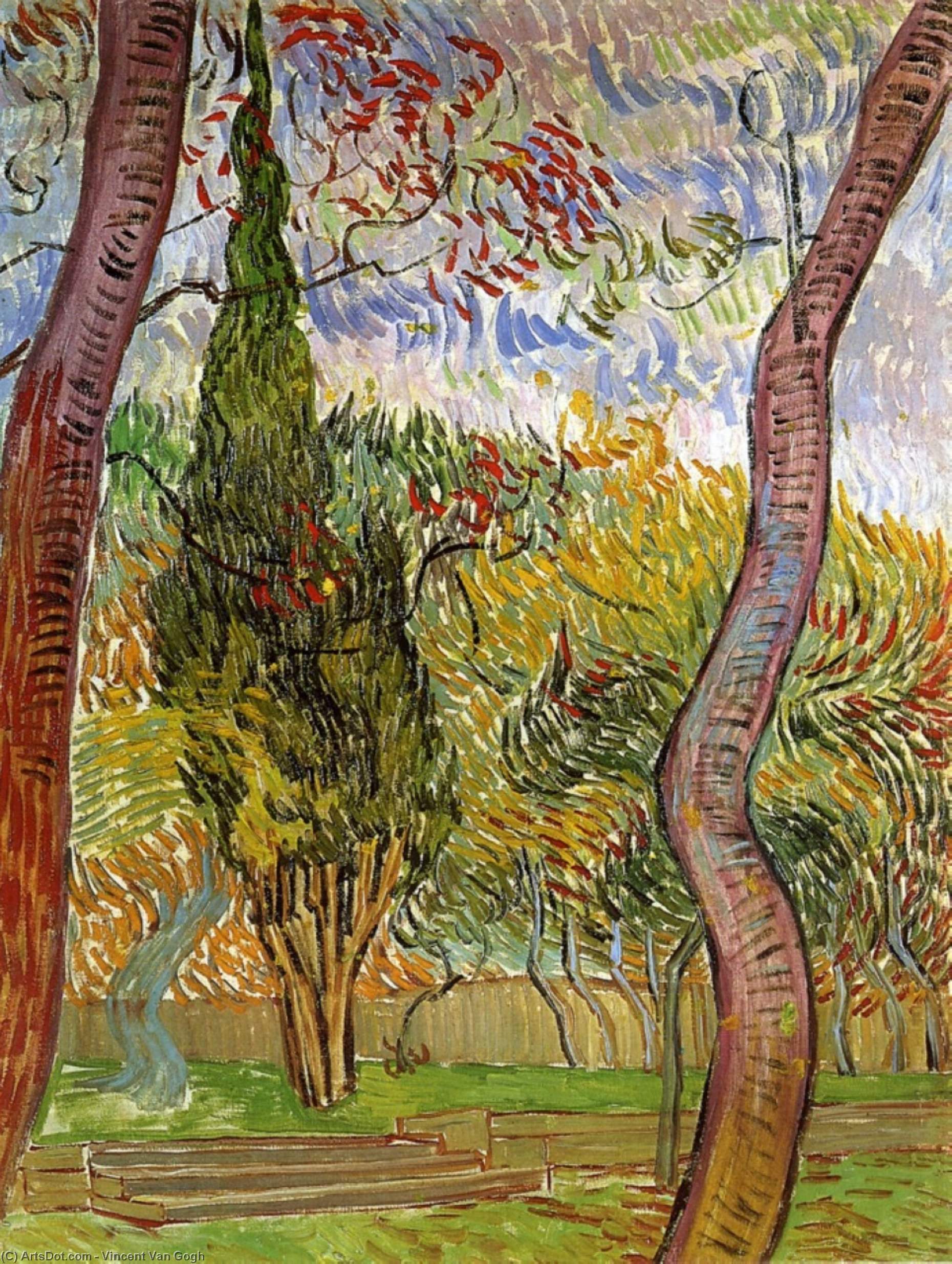 Scopri ‘il Giardino Di Saint-paul Hospital’ Di Vincent Van Gogh! Un Sereno Dipinto A Olio Che Mostra Colori Vivaci E Pennellate Espressive. Esplora Questo Capolavoro Al Kröller-müller Museum. — Vincent Willem Van Gogh