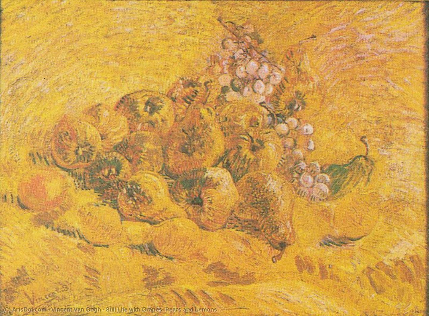 Still Life With Grapes, Pears And Lemons - Näyttelyssä Värien Ja Muodon Symfoniana: Vincent Van Goghin Still Life With Grapes, Pears And Lemons - Näyttelyssä Värien Ja Muodon Symfoniana: Vincent Van Goghin — Vincent Willem Van Gogh