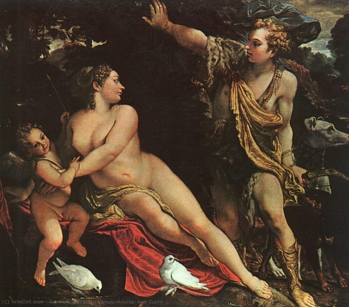 Venus, Adonis Und Amor — Annibale Carracci