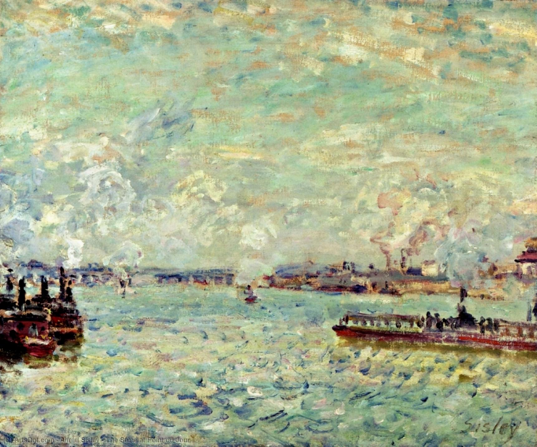 La Senna A Point Du Jour — Alfred Sisley