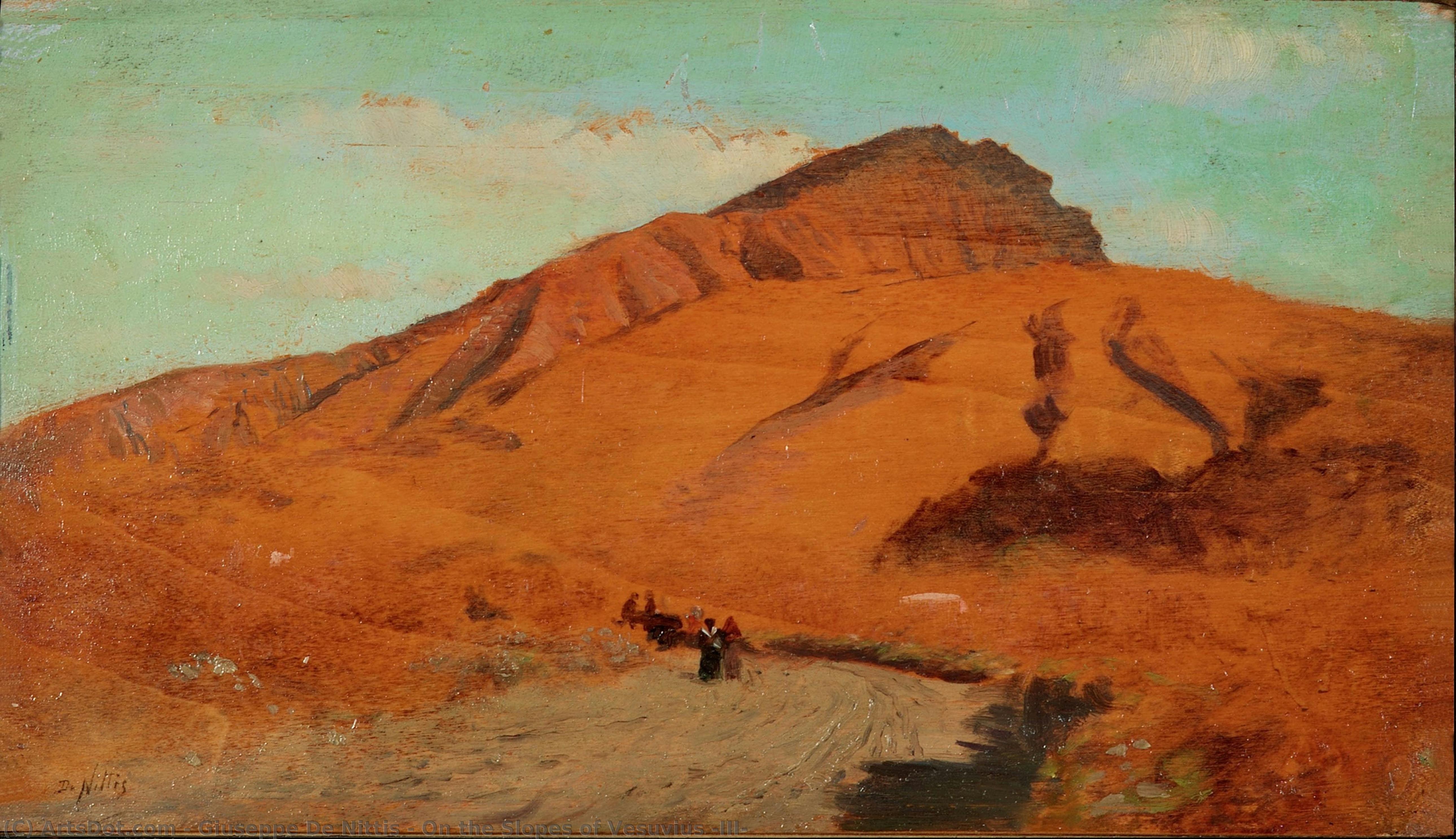 Osta Käsin Maalattu Maalaus Teoksesta On The Slopes Of Vesuvius (iii) - Giuseppe De Nittis — Giuseppe De Nittis