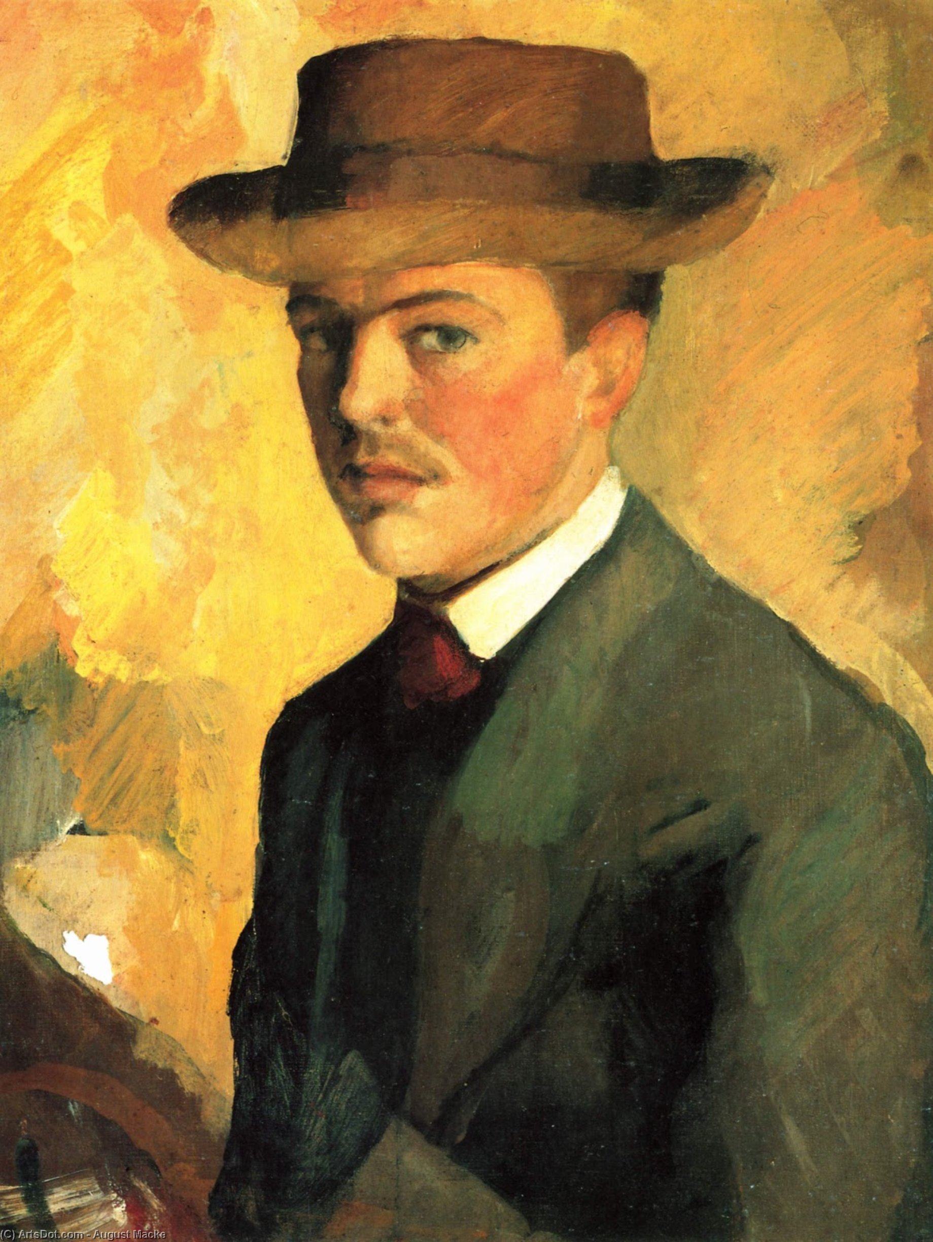 Self-portrait With Hat — Augusto Macke