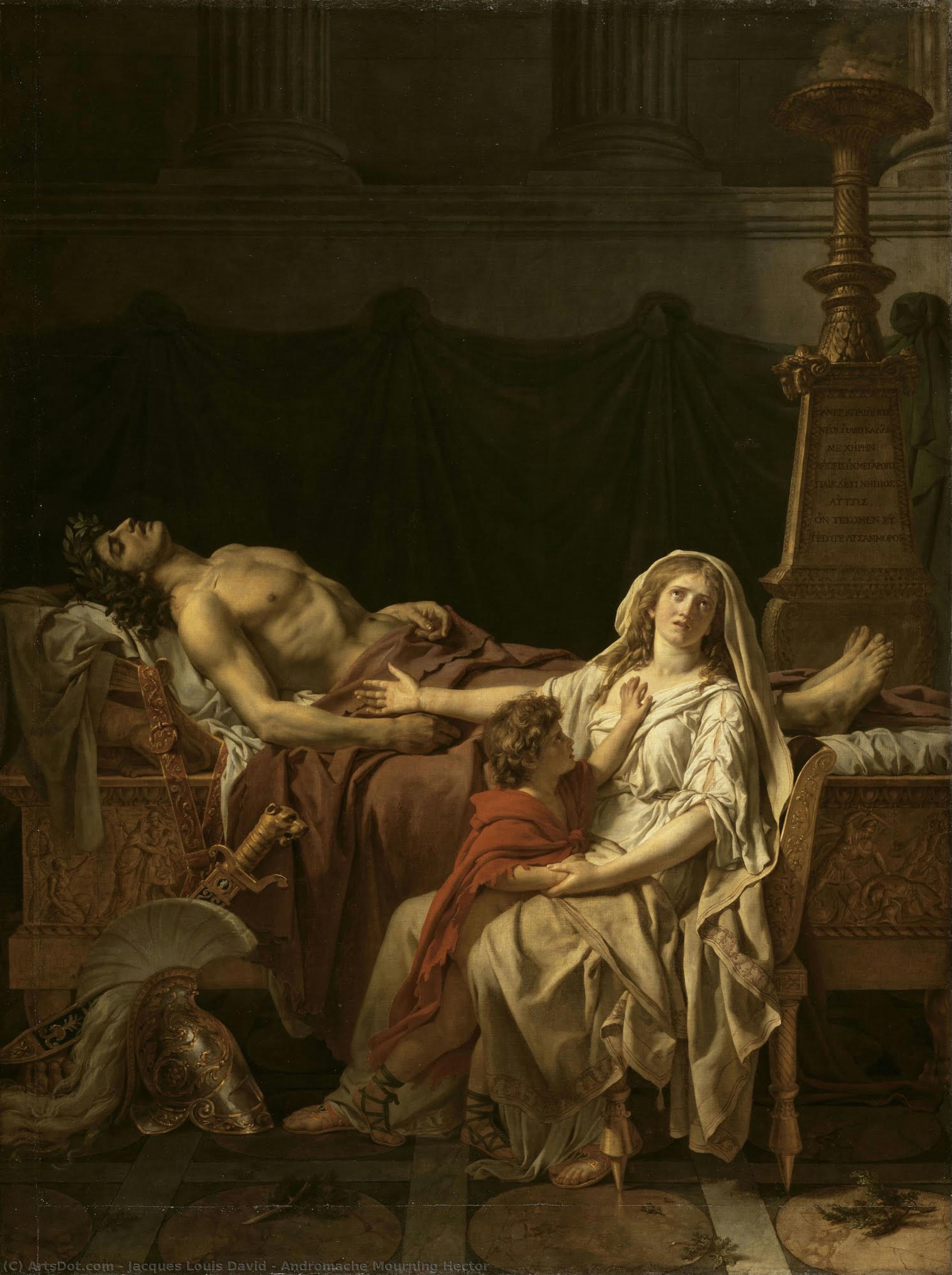 La Douleur Et Les Regrets D'andromaque Sur Le Corps D'hector Son Mari — Jacques-louis David