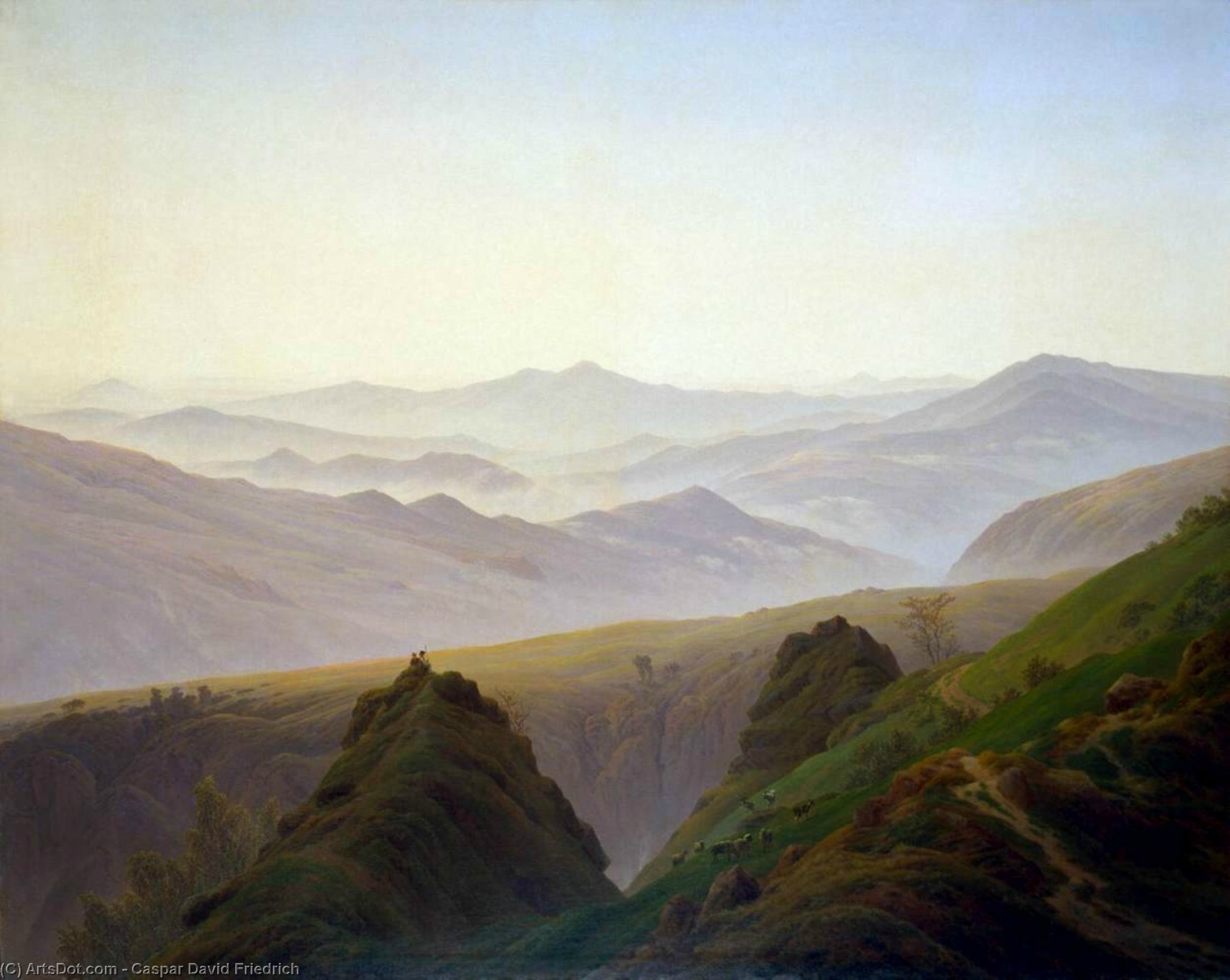 Caspar David Friedrich - Morgen i bjergene