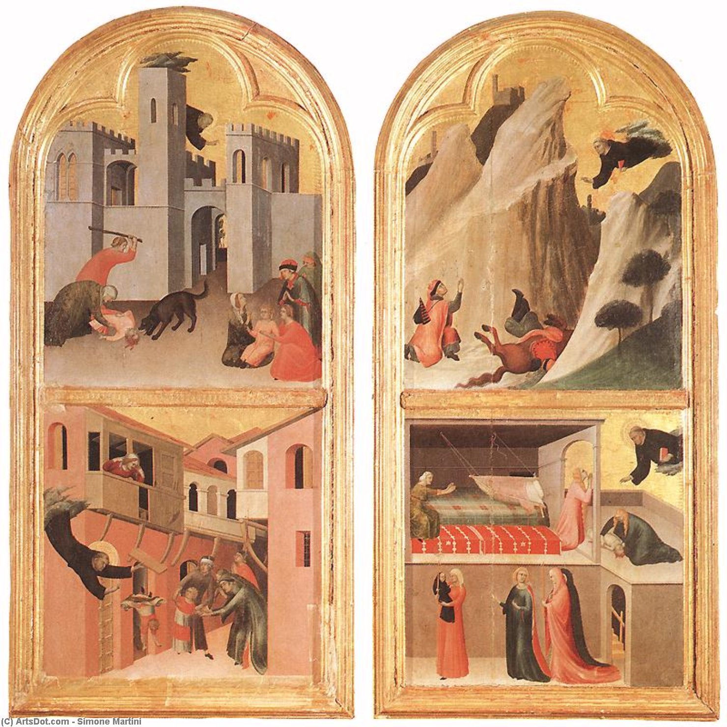 El Retablo Del Bienaventurado Agostino Novello — Simone Martini