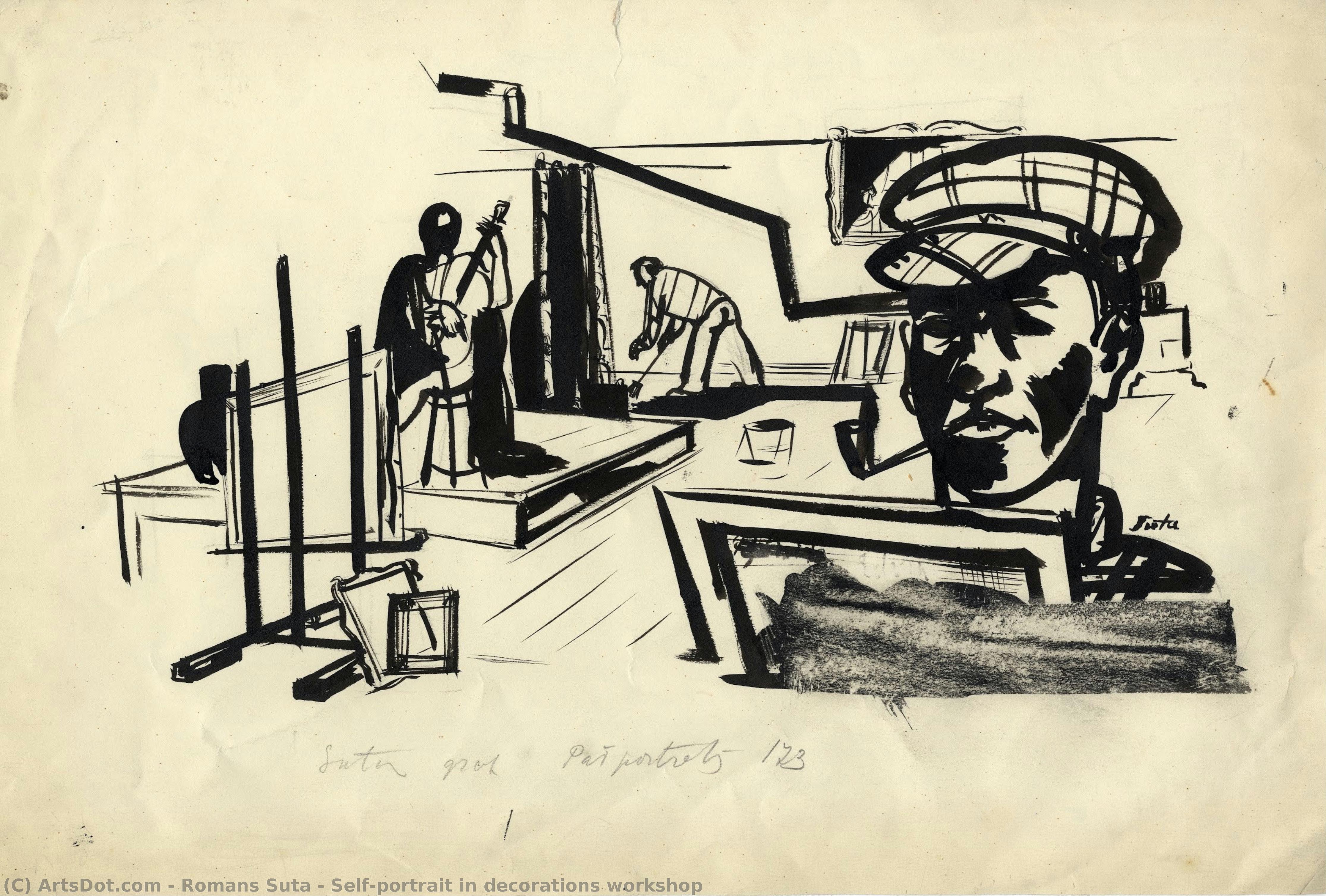 로만스 수타 - Self-portrait in decorations workshop