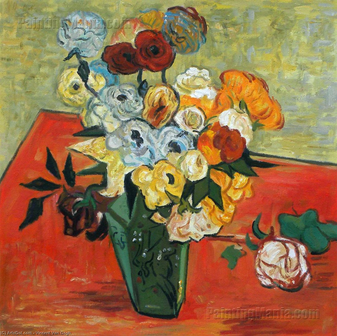 { "string": "still Life Japanese Vase With Roses And Anemones" } — Vincent Willem Van Gogh