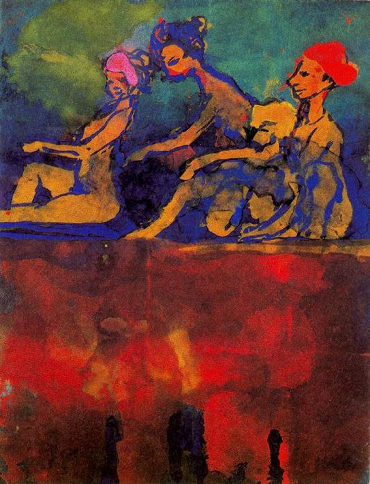 Scene With Four Figures — Емил Нолде
