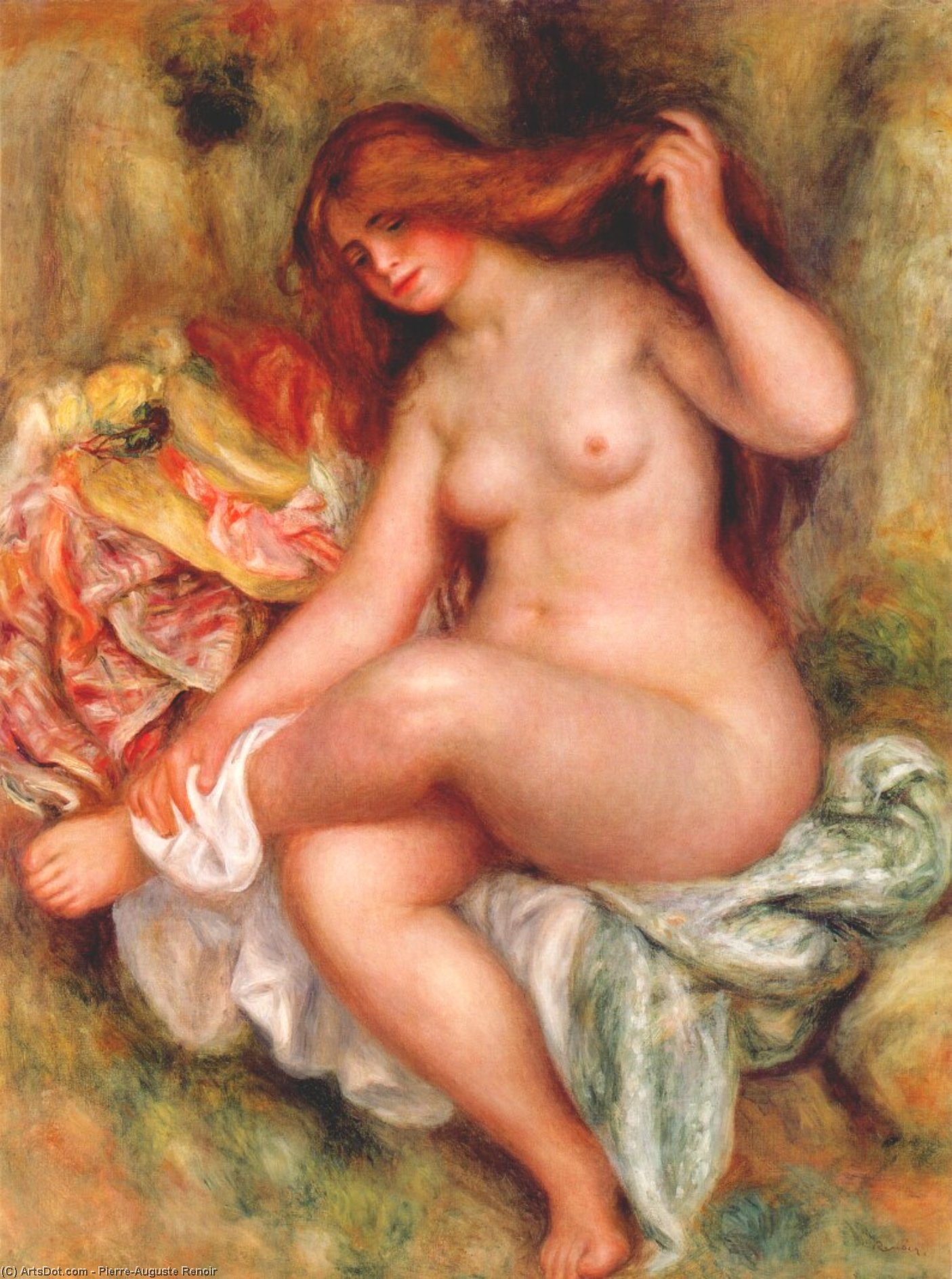 Pierre-Auguste Renoir - A Seating Bather