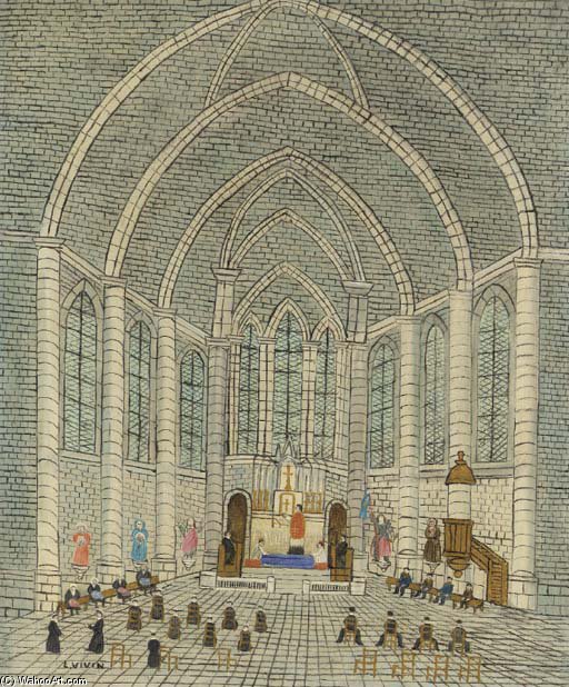 louis vivin - Intérieur D'église