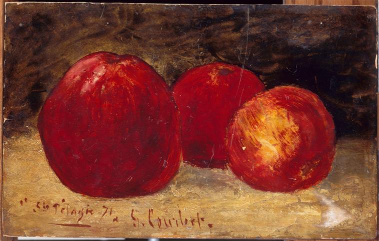 Gustave Courbet - Three Red Apples