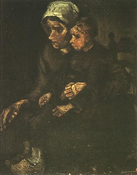 Peasant Woman With Child On Her Lap — Vincent Willem Van Gogh
