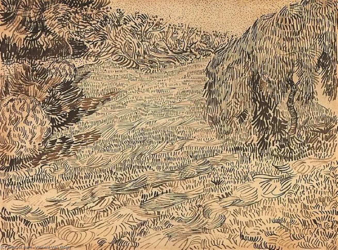 Neuwestens Gemähte Wiese Mit Weeping Tree — Vincent Willem Van Gogh
