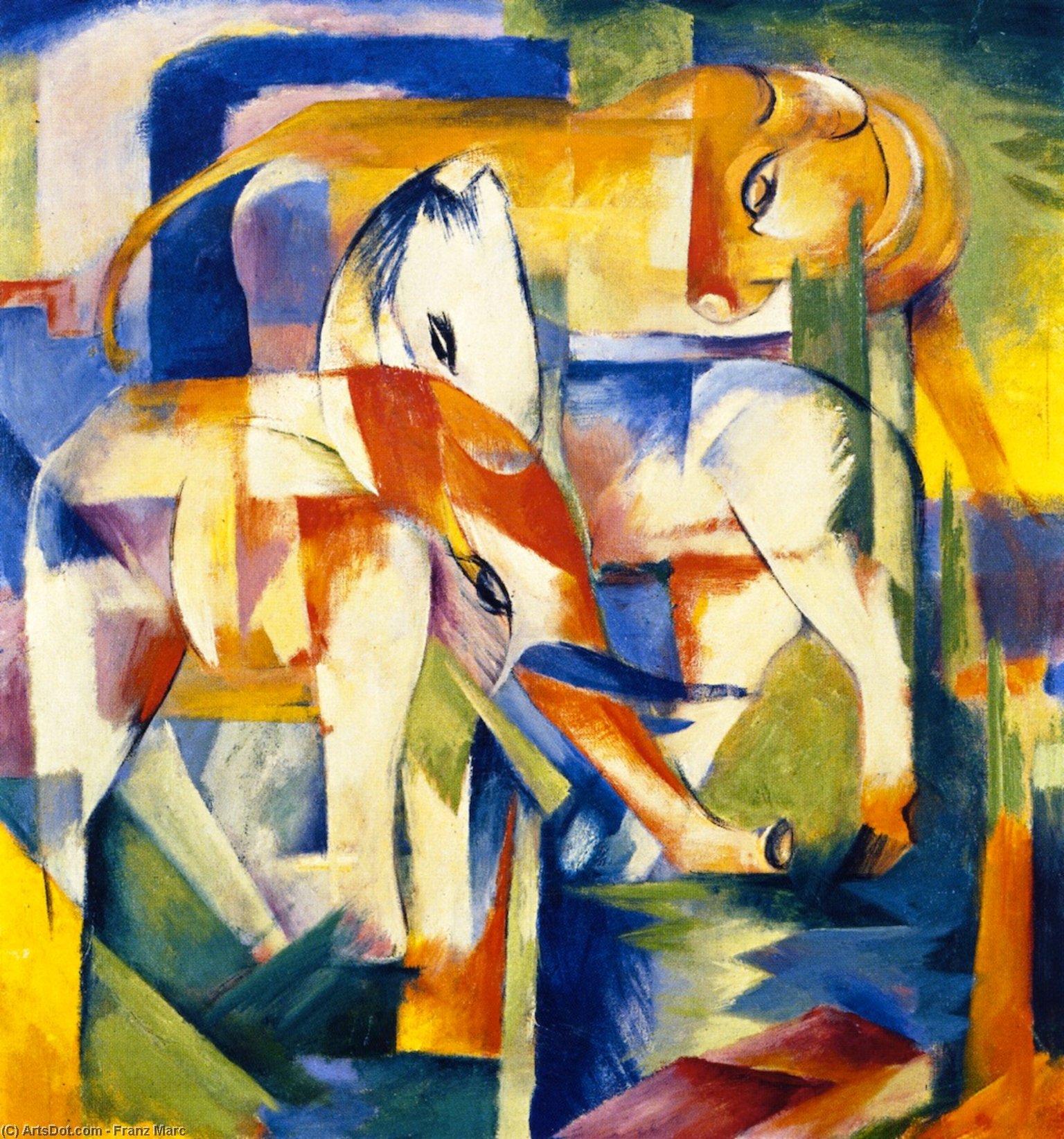 Éléphant, Cheval, Bœufs — Franz Marc