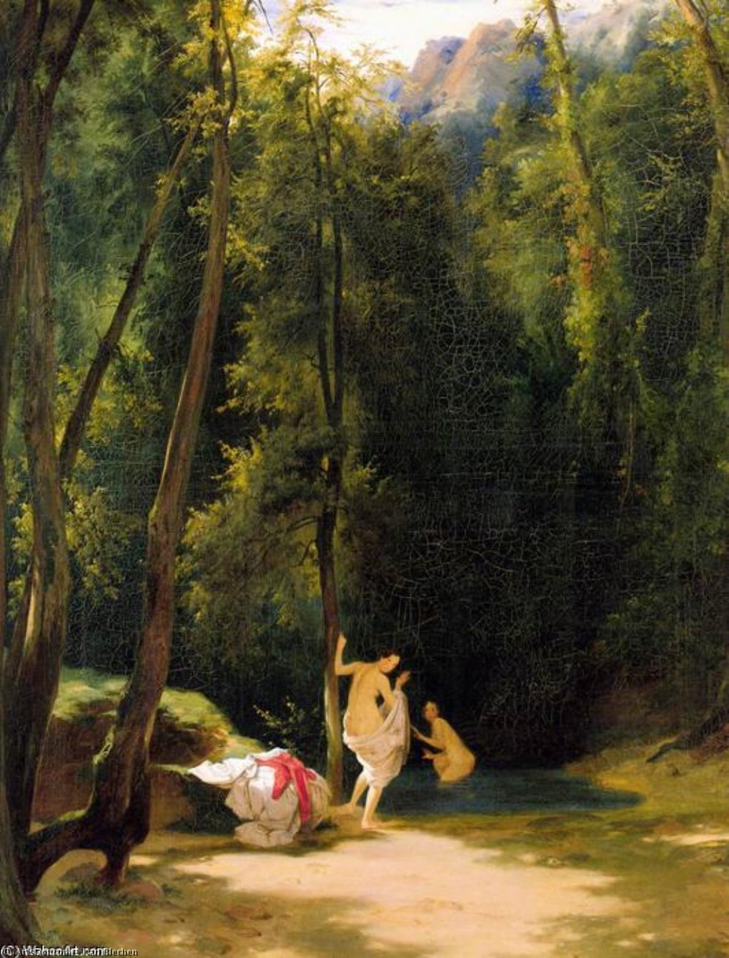 Carl Blechen - Bathers in Terni Park