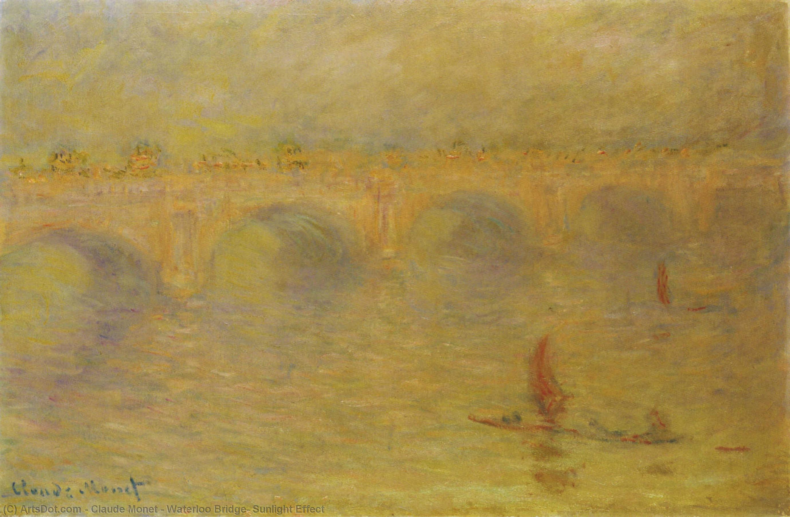 Claude Monet - Waterloo Bridge, Sunlight Effect