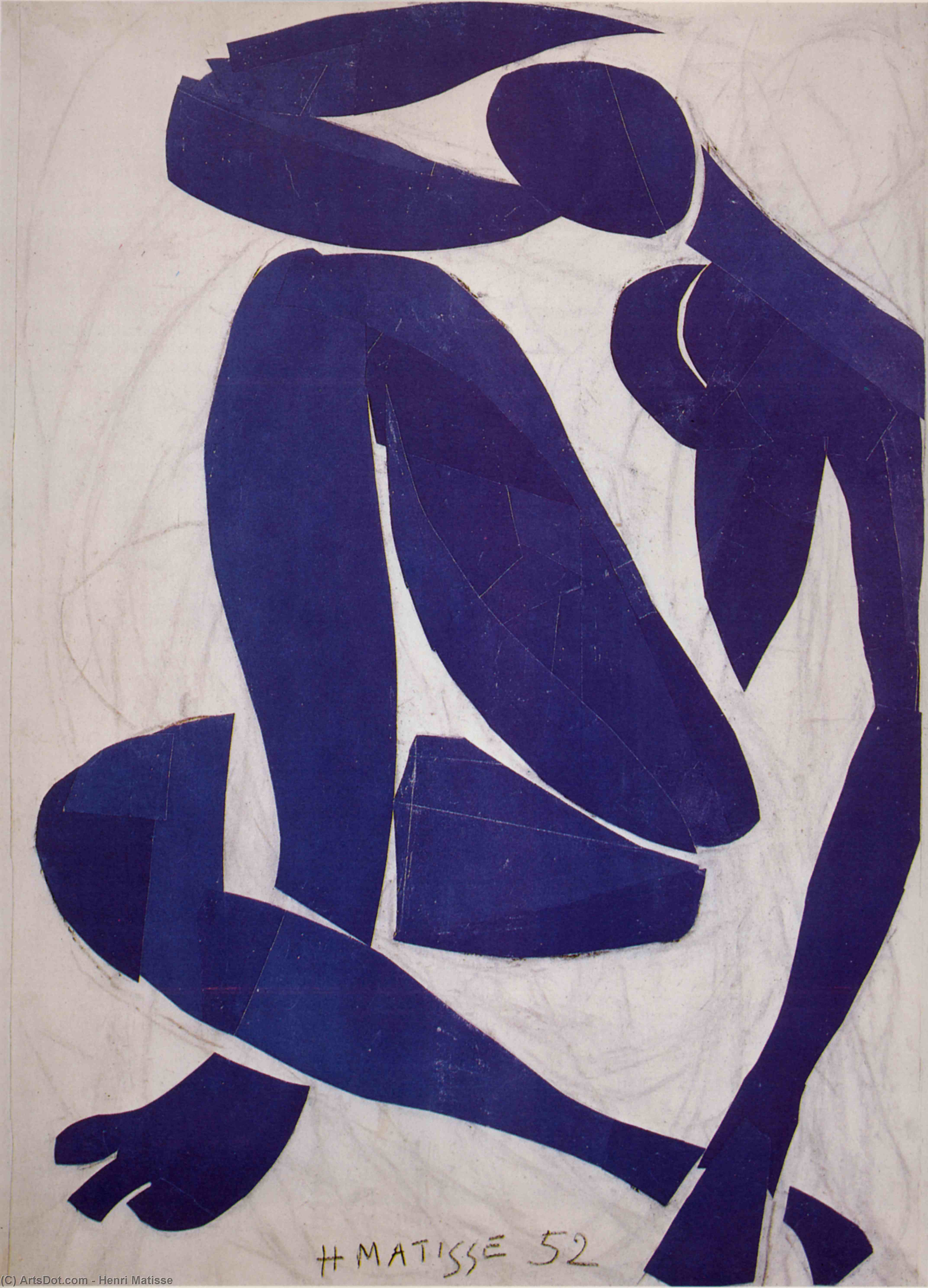 Nu Bleu Iv Gouache Dekupaj Nice, Musée Matisse — Henri Matisse