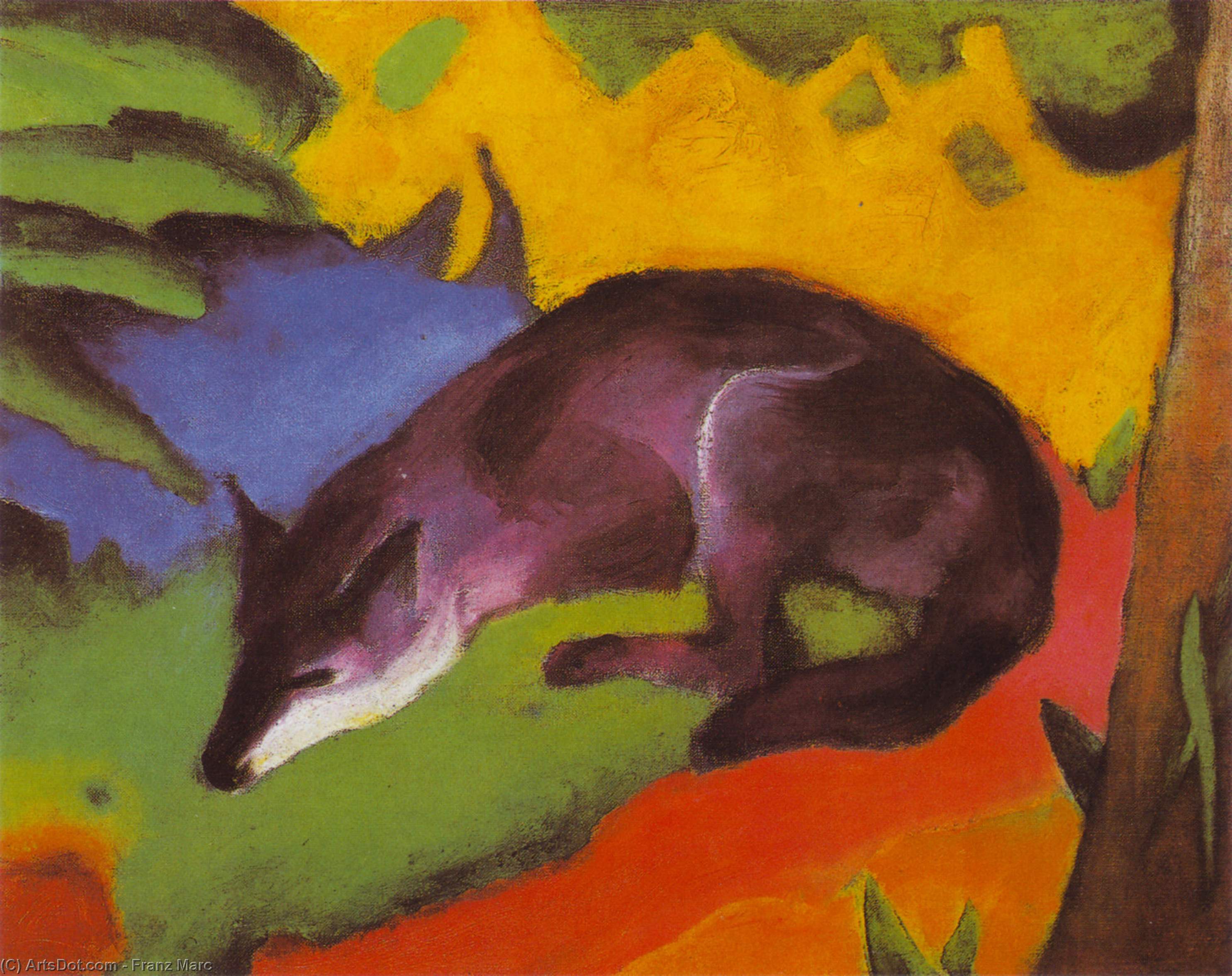 Franz Marc - Volpe Nero Blu