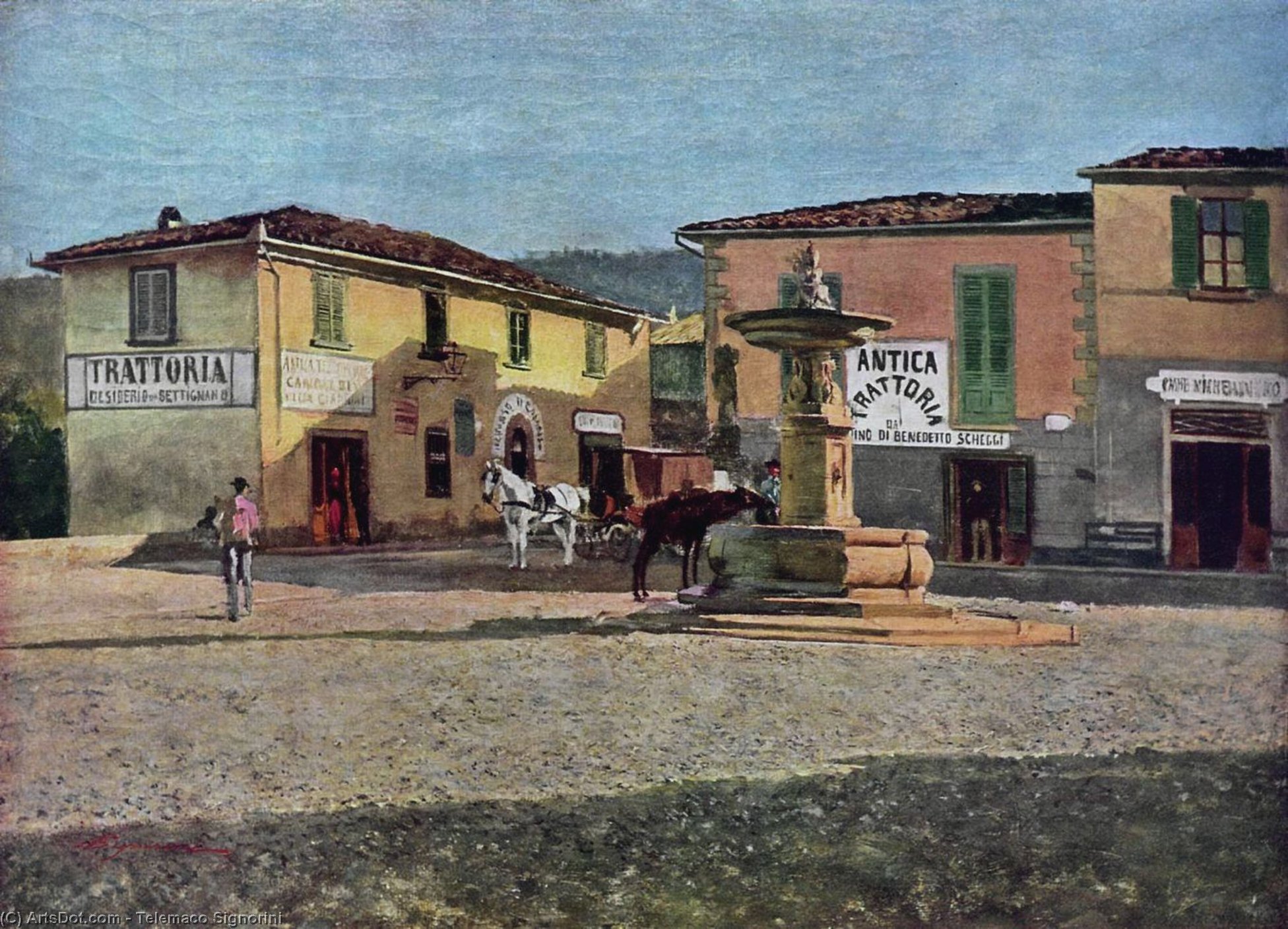 Telemaco Signorini - Piazzetta a Settignano