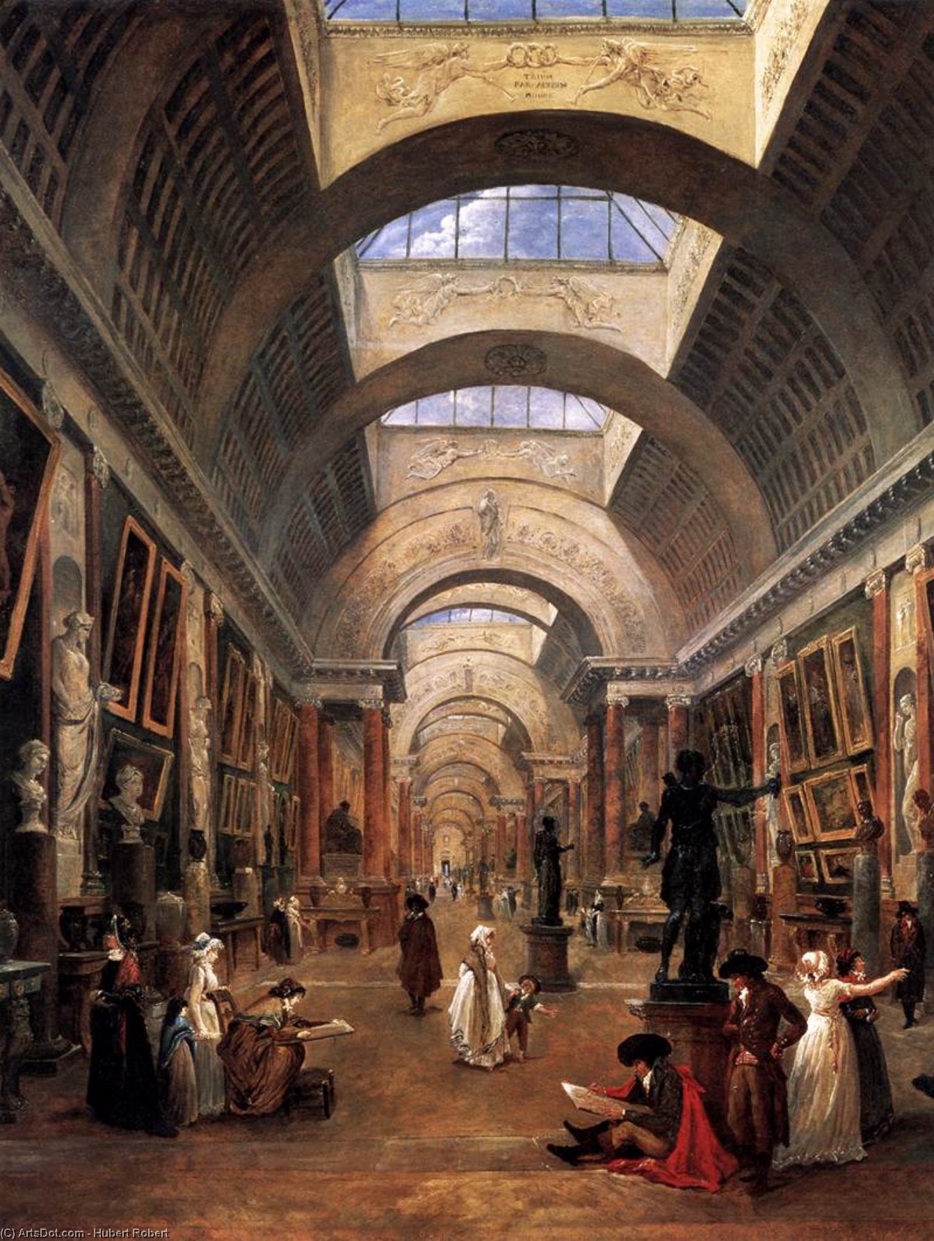 Progetto Per La Grande Galleria Del Louvre (dettaglio) — Hubert Robert