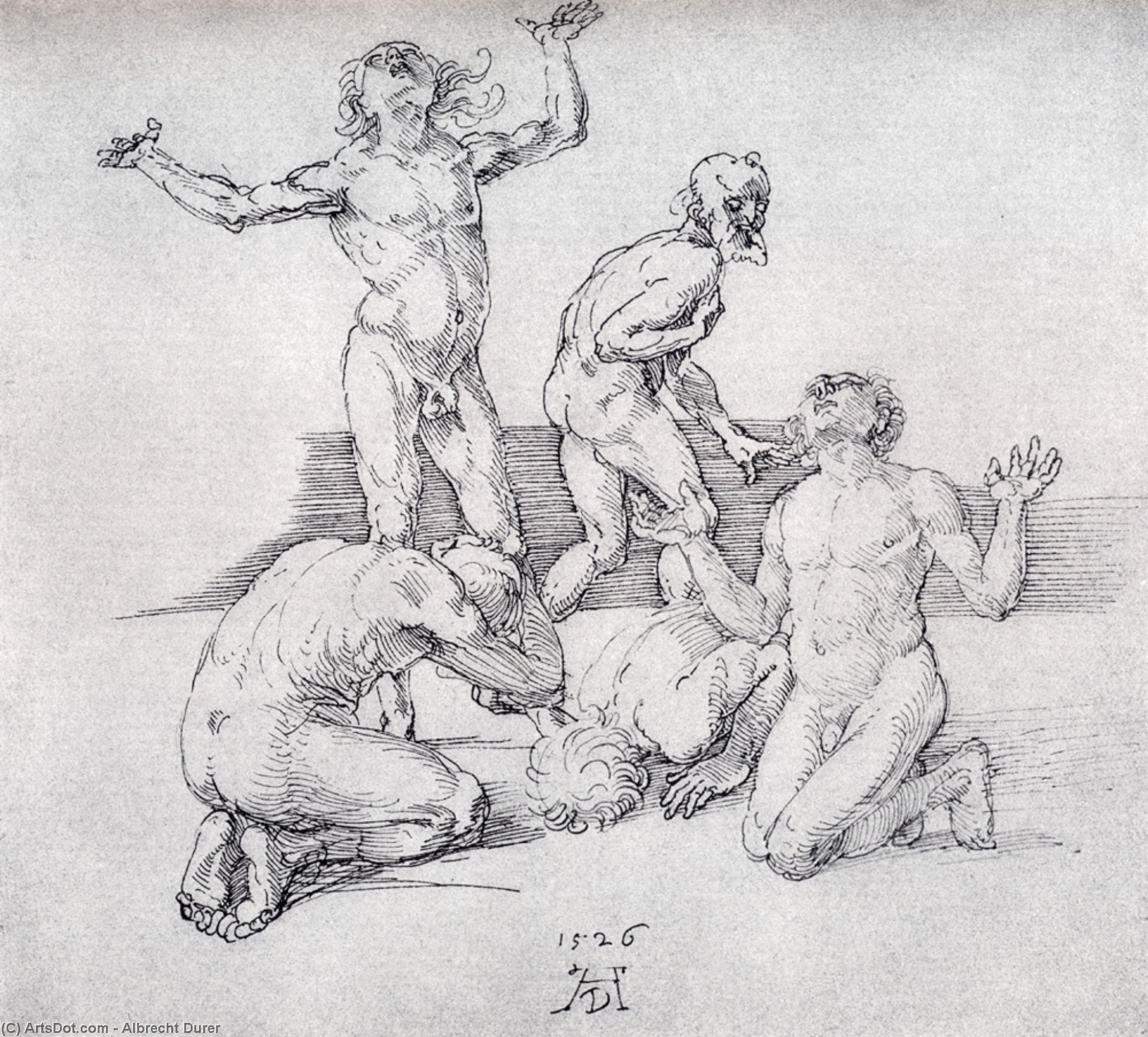Fünf Männliche Nackte — Albrecht Dürer