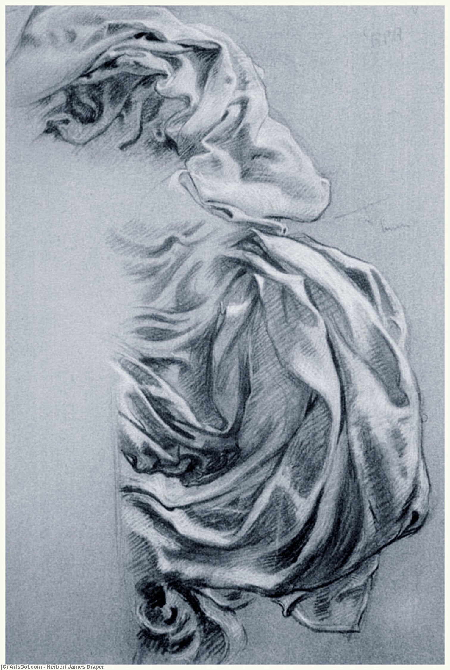 Herbert James Draper - Study For Juno's Cloak In Prospero