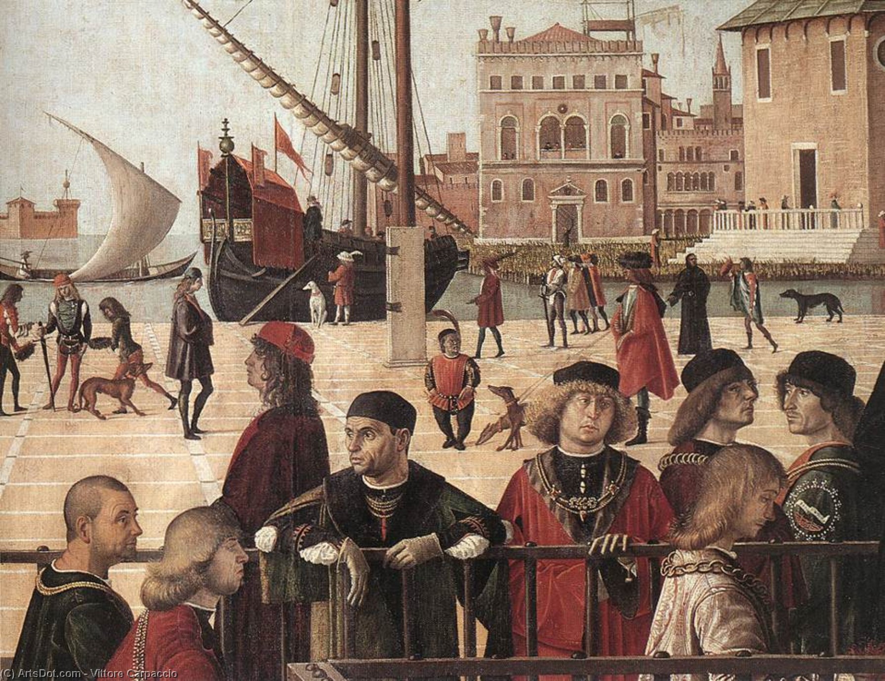 Arrivée Des Ambassadeurs Anglais (détail) (12) — Vittore Carpaccio