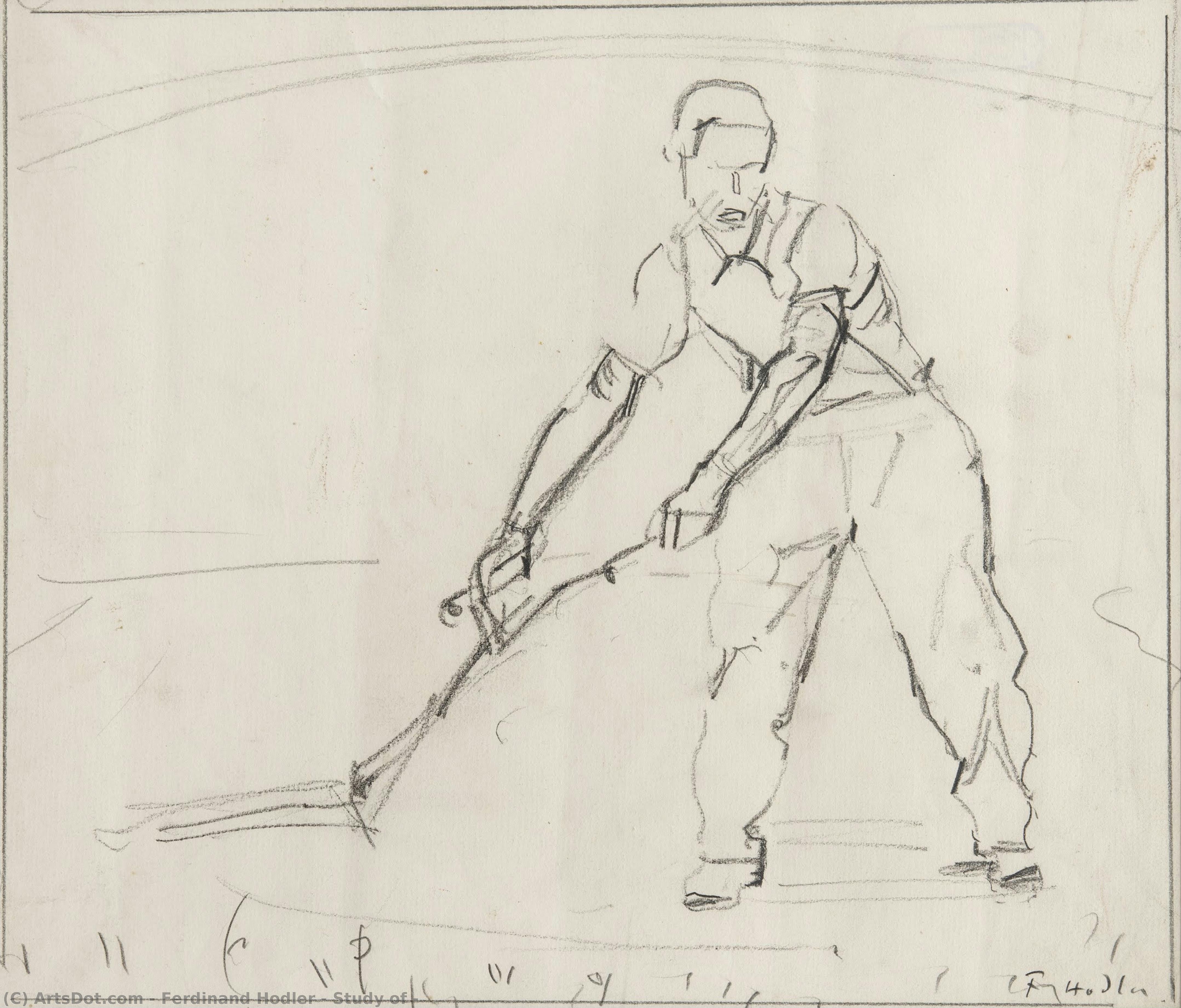 Studie Av Baseball — Ferdinand Hodler