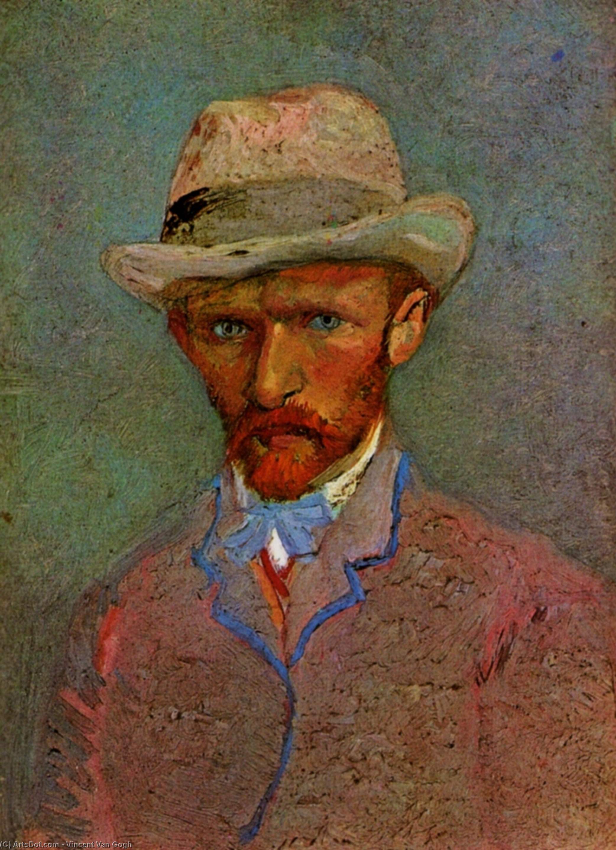 Self-portrait With Gray Felt Hat — Vincent Willem Van Gogh